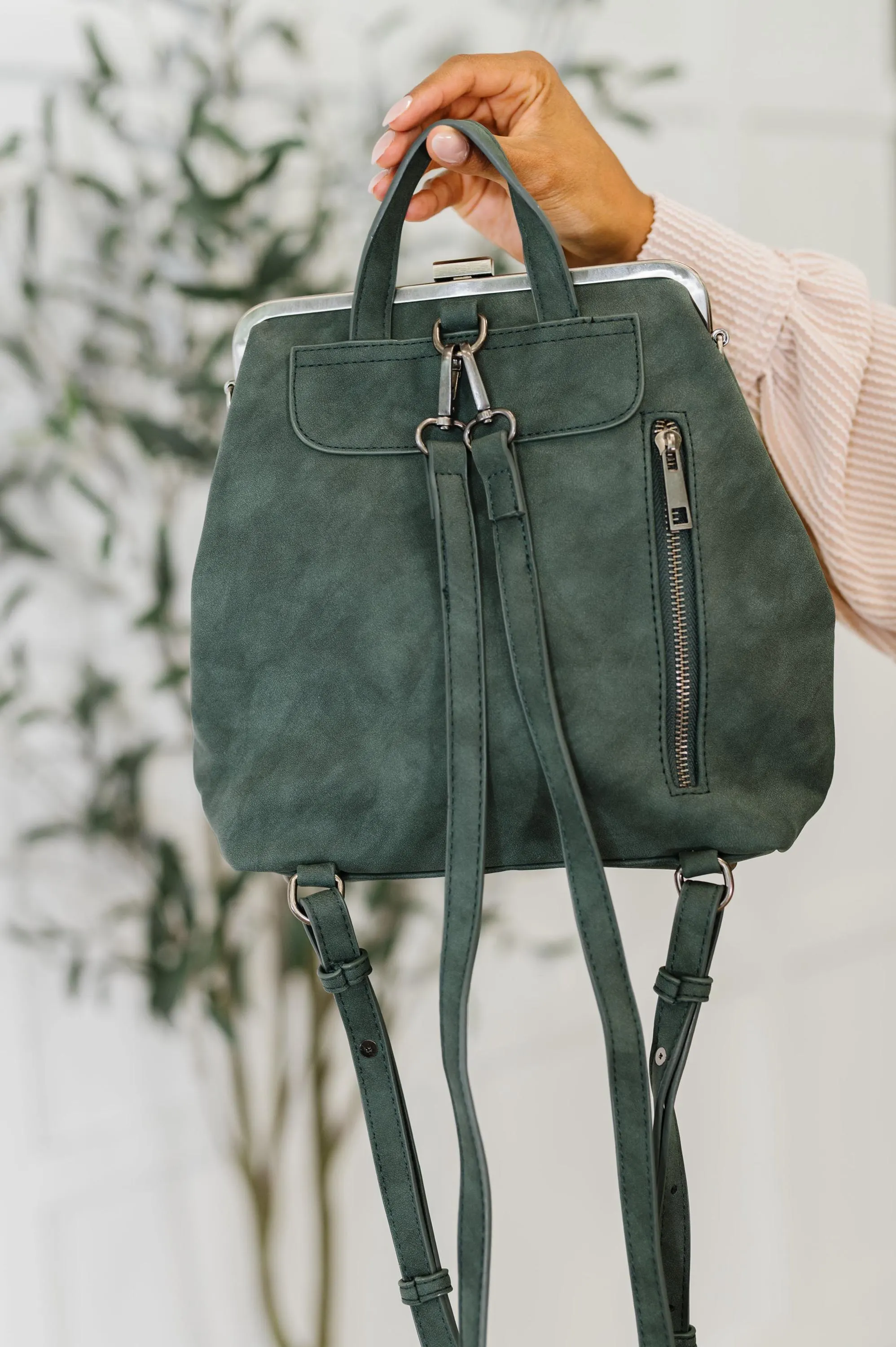 Bridget Backpack in Peacock Green — view 4