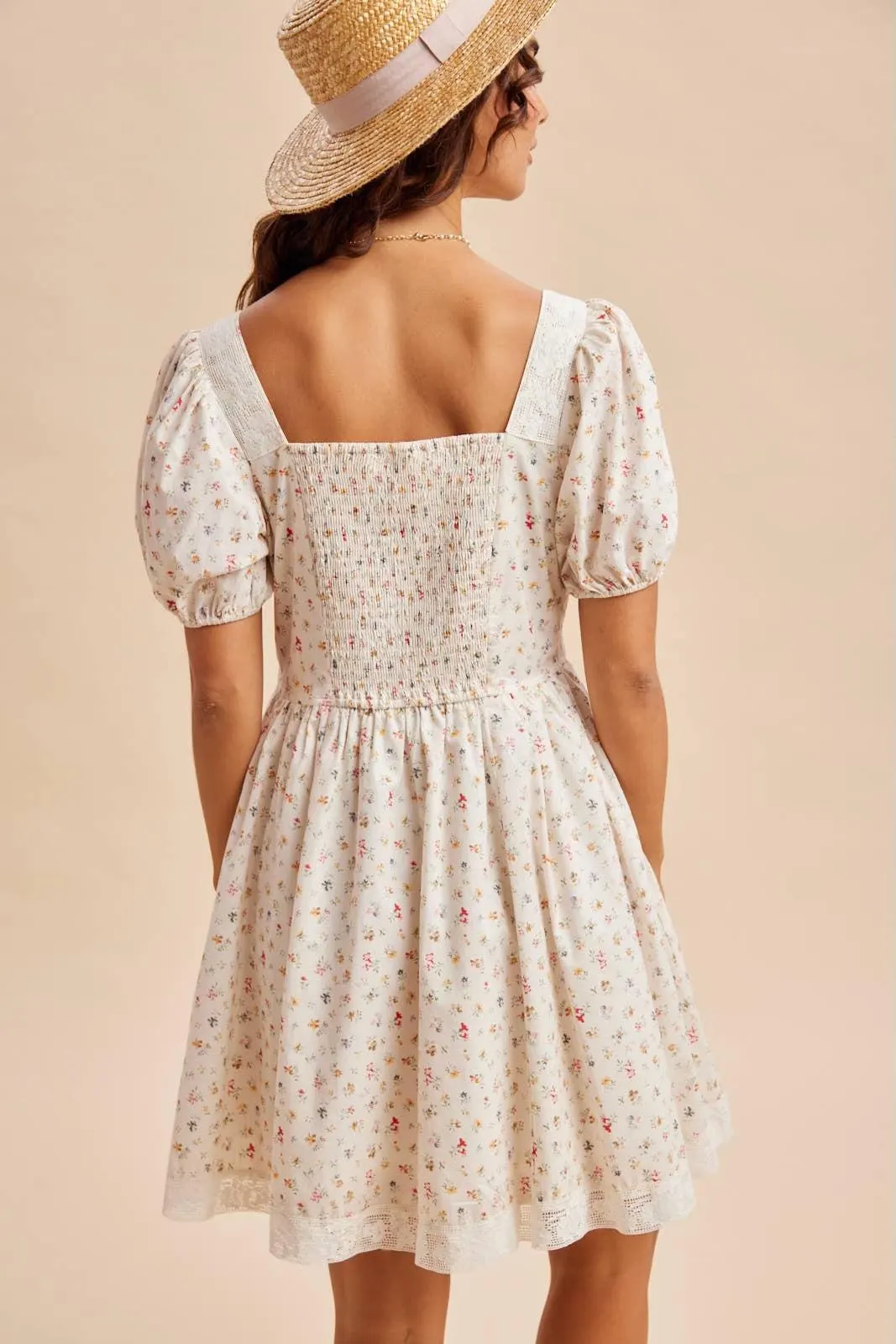 Little Stories Ditsy Floral Mini Dress — view 4