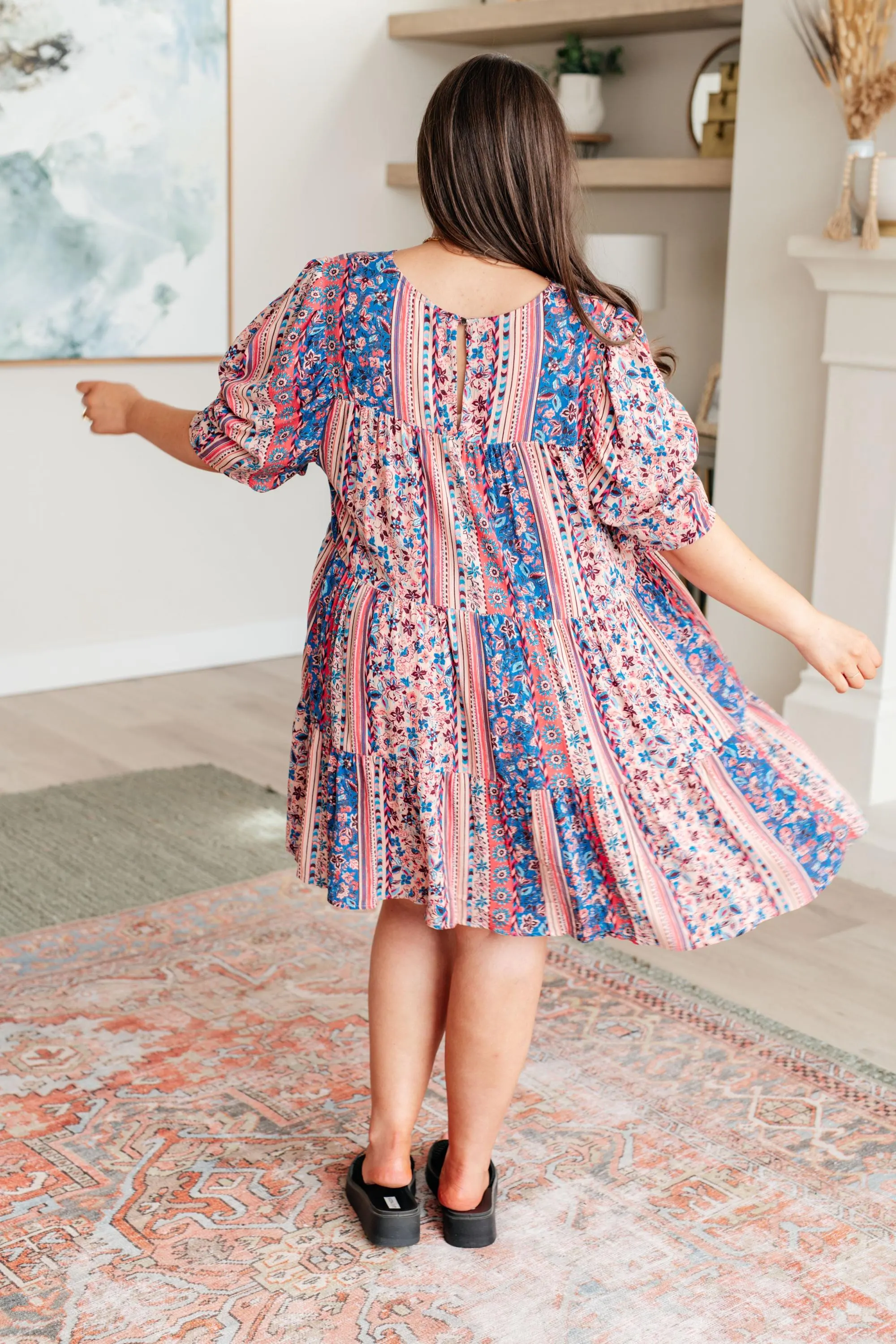 Patchwork Sundress It's a Delicacy Tiered Dress — view 6