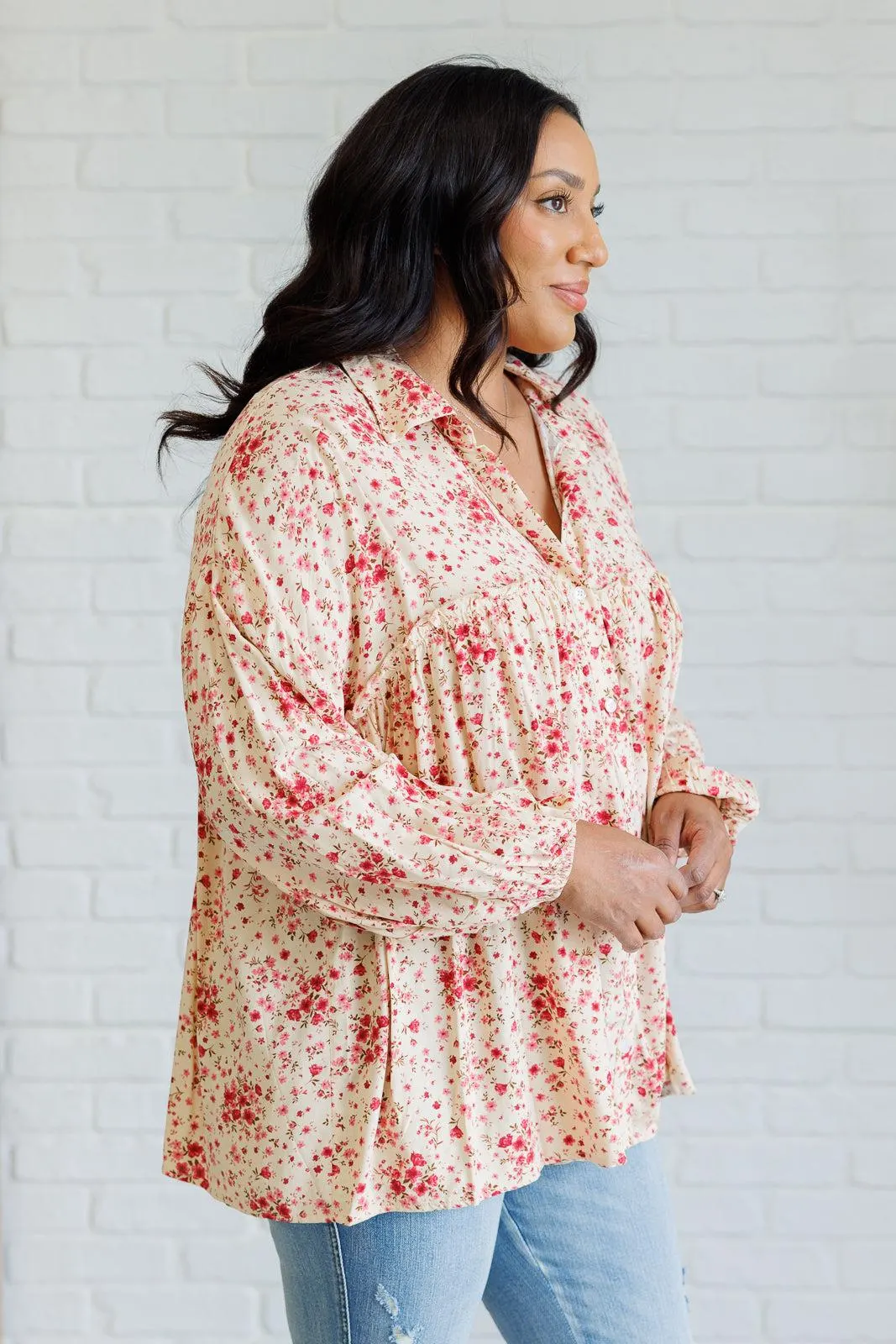 Poppy Fields Blouse Reap What You Sow Button Down Womens — view 7