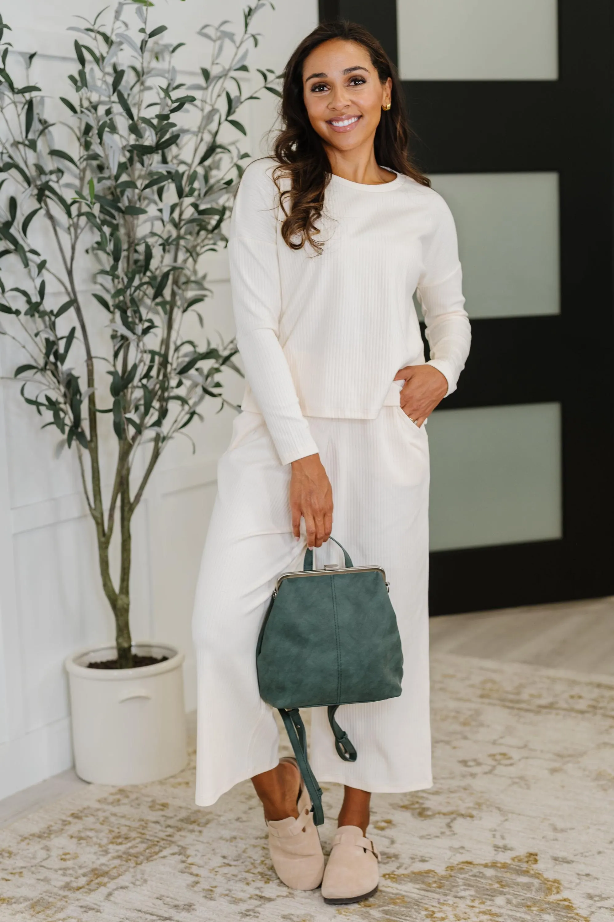 Bridget Backpack in Peacock Green