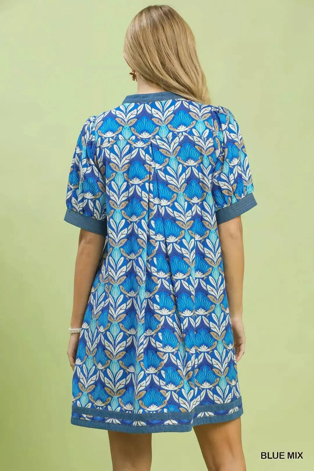 Passport to Paris Tile Print Mini Dress — view 4