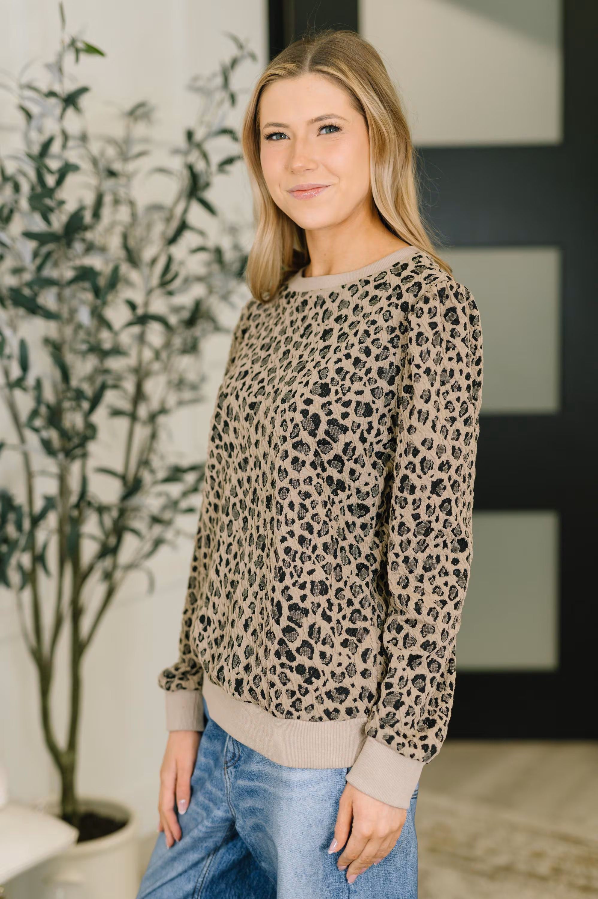 On the Prowl Leopard Print Top — view 4