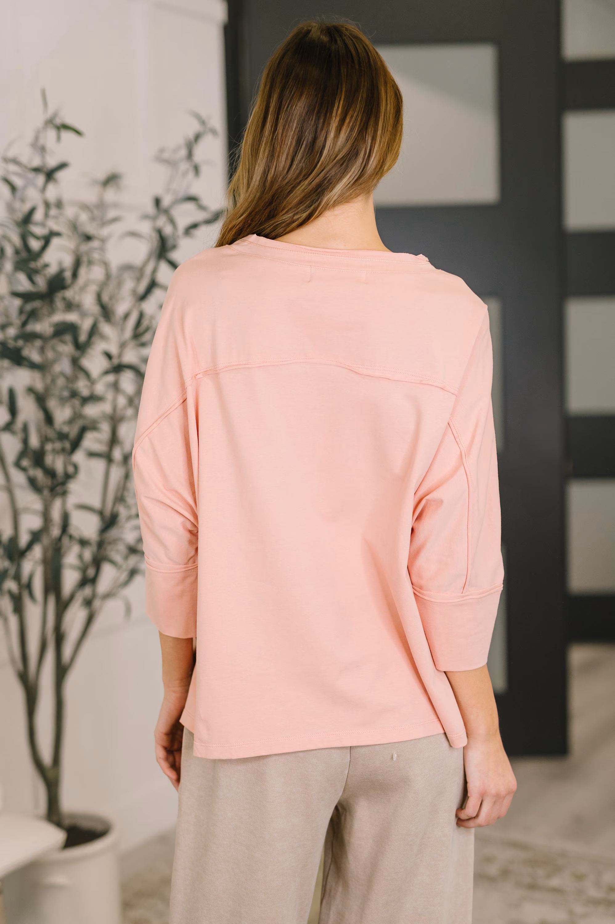 Catch a Star Mixed Print Star Patch Top — view 5