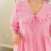 Peter Pan 100 Cotton Dress in Pink — view 2