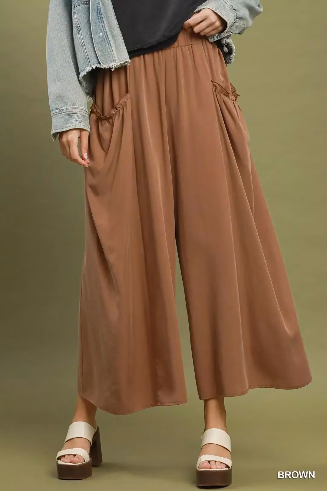 Flowy Fall Wide Leg Pocket Pants