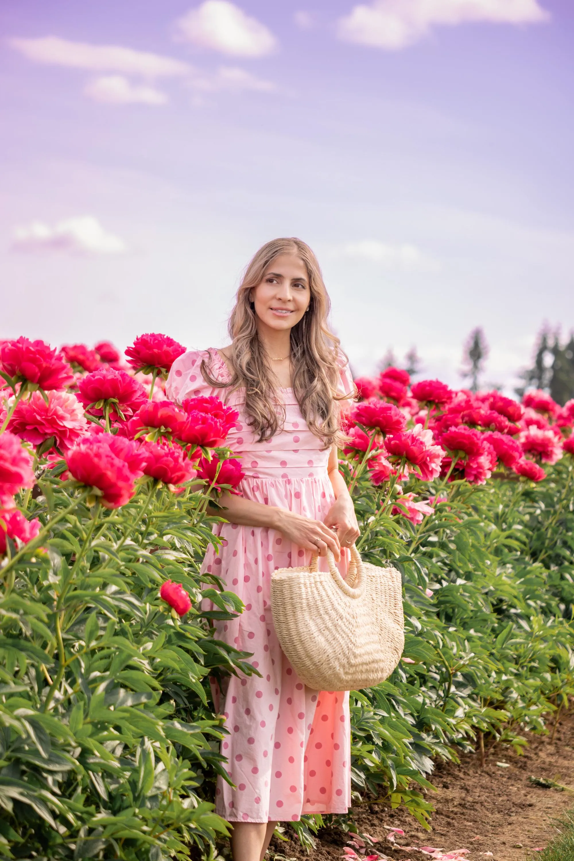 50's Polka Dot Retro Cutie Dress in Pink — view 5