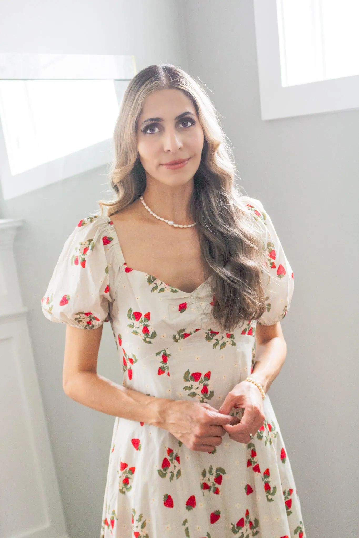 Strawberry Maxi Dress in 100 Cotton — view 8