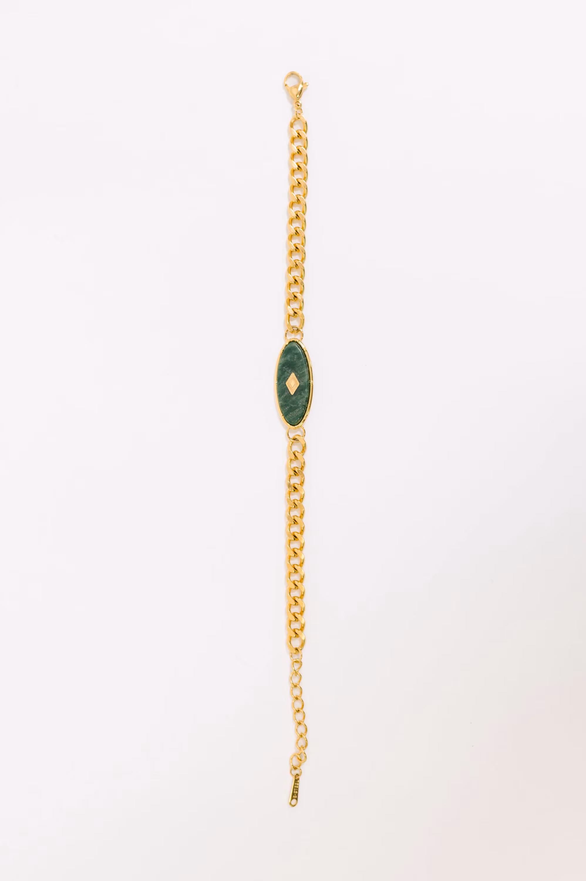 18K Gold Bangle in Jade Bracelet — view 4