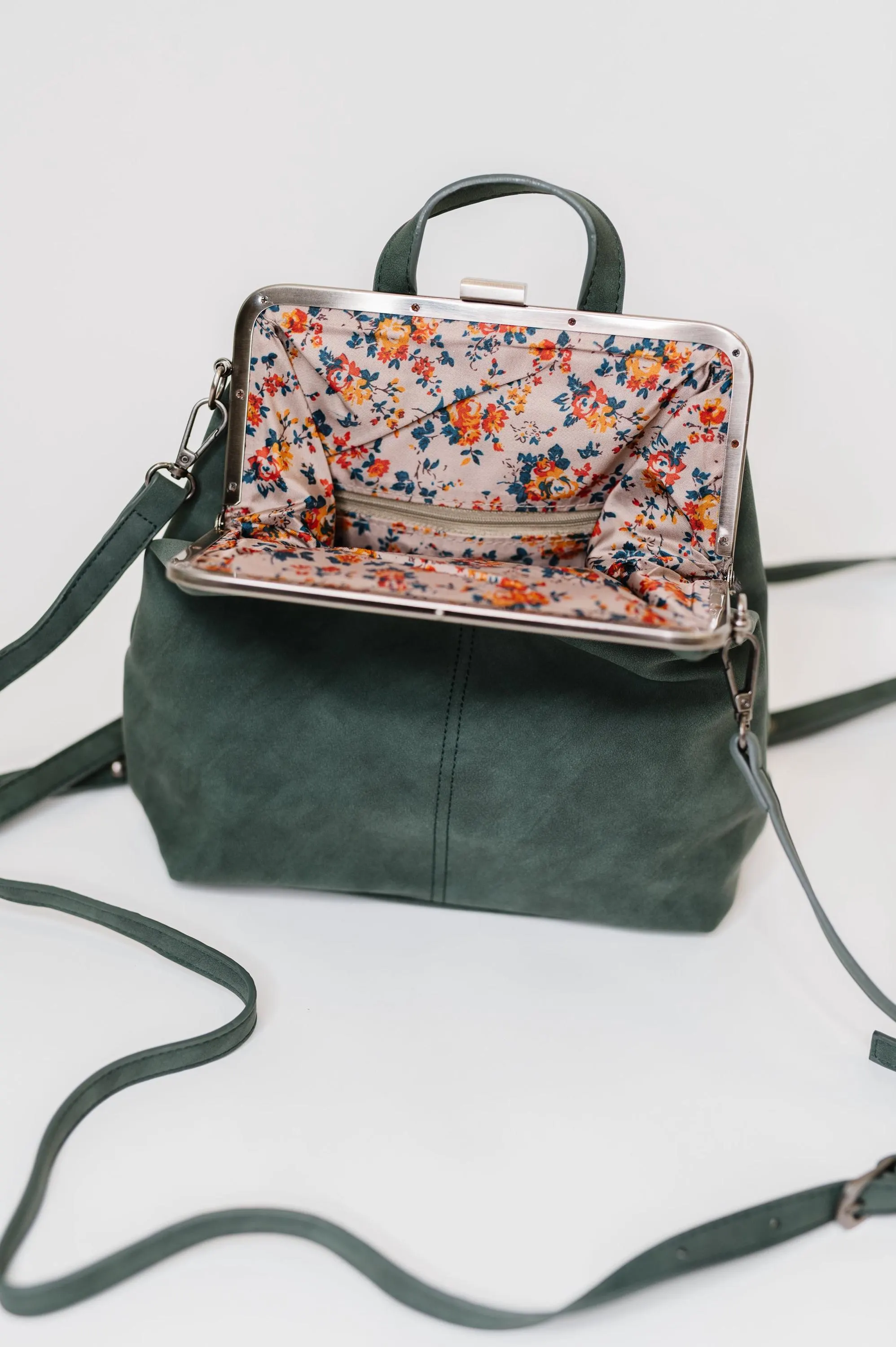 Bridget Backpack in Peacock Green — view 6