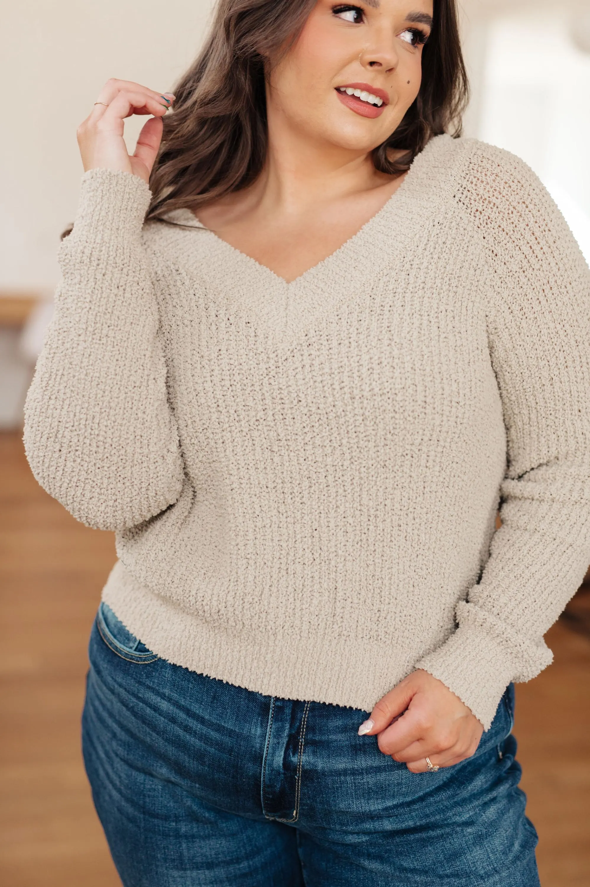 Stuck in the Moment V-neck Sweater — view 2