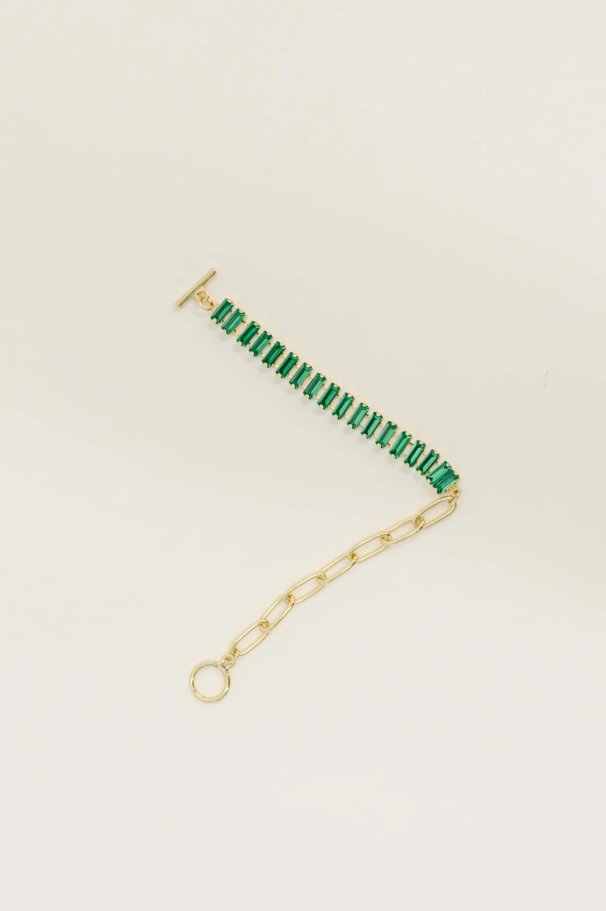 Esmeralda Toggle Bracelet in Green — view 3