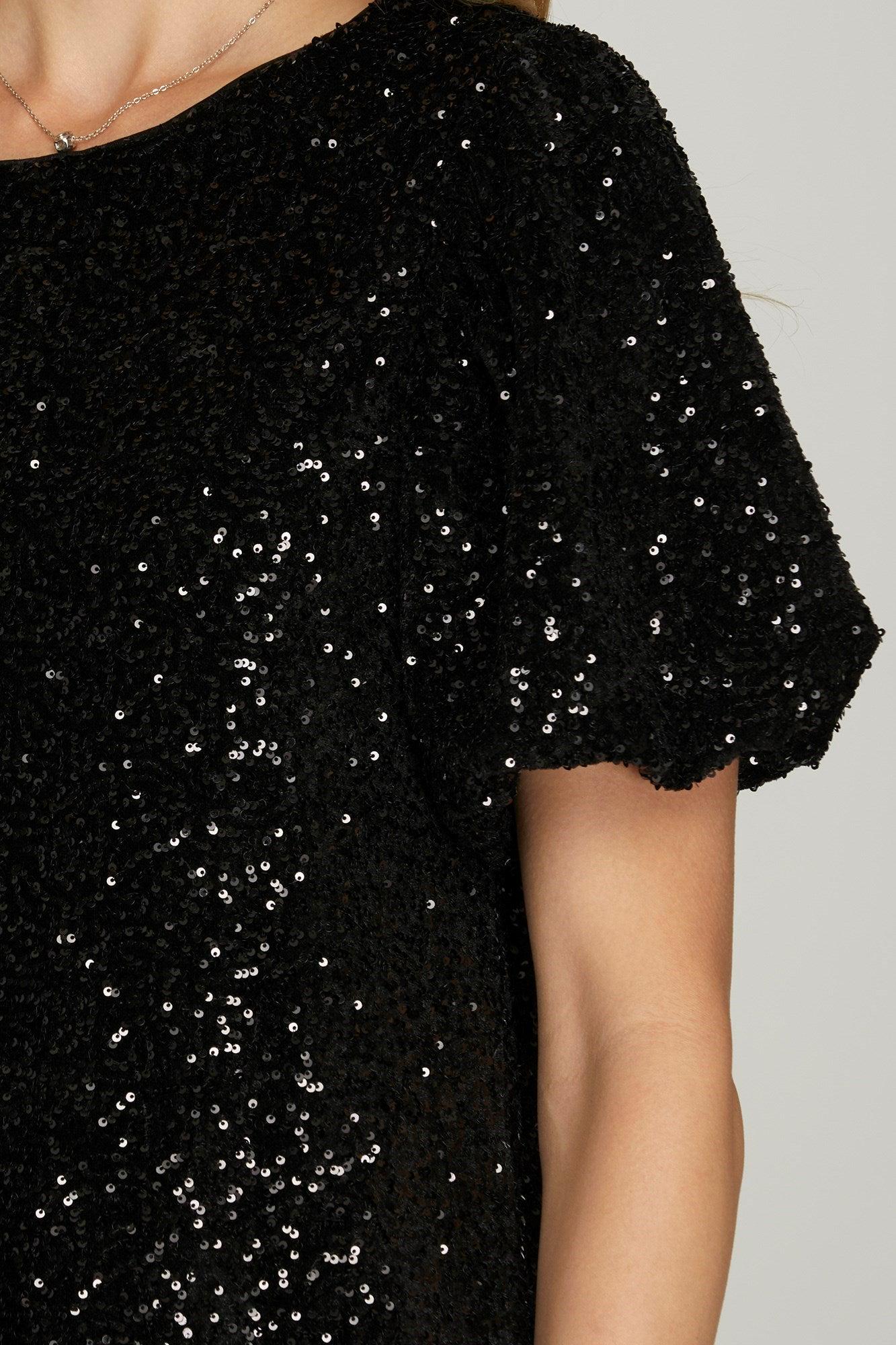 Sequin Dress in Swifty Midnight — view 19