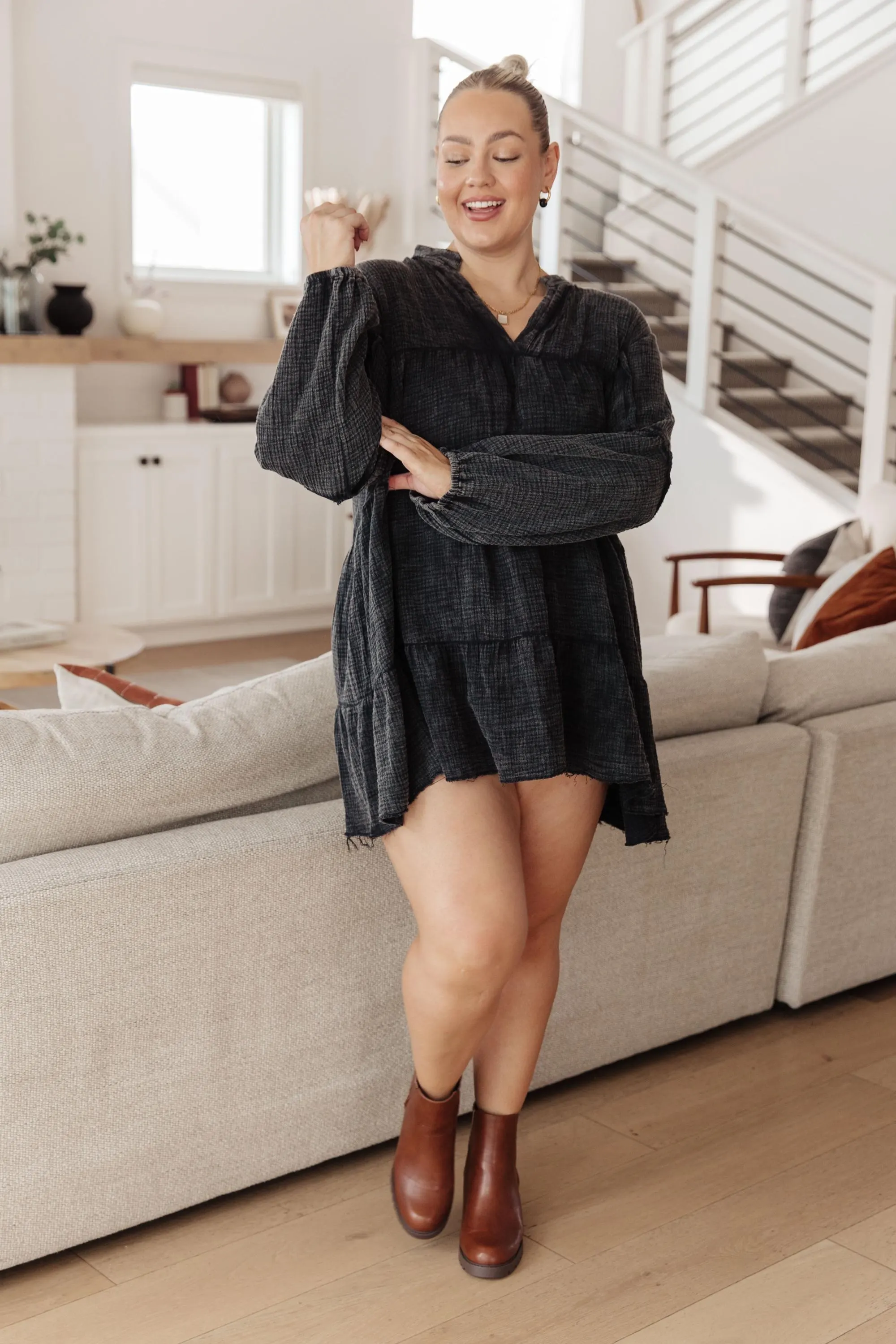 Autumn Darling Mineral Wash Cotton Dress — view 20