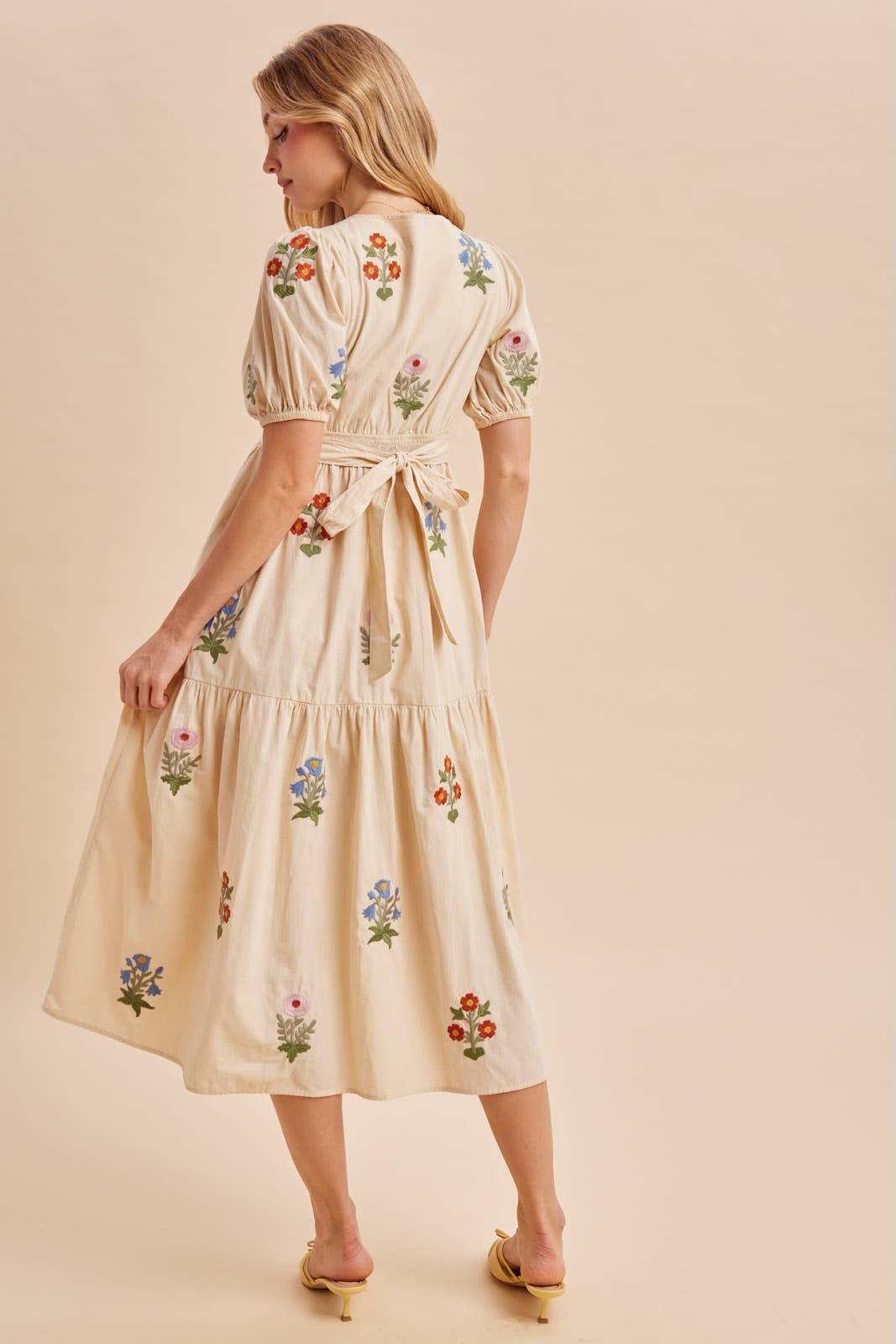 Garden Floral Embroidery Dress — view 3