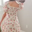 Strawberry Maxi Dress in 100 Cotton — view 2