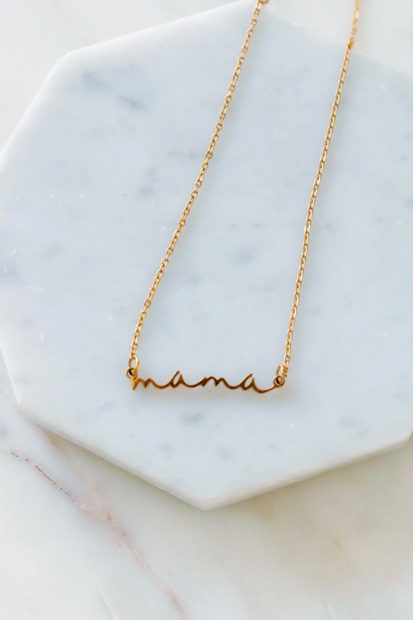 18K Gold Gift for My Mama Necklace — view 4