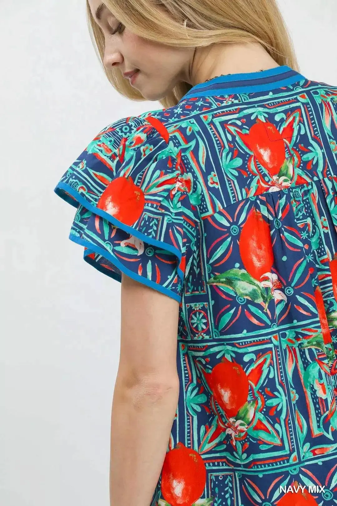 Midnight Garden Flutter Blouse — view 5