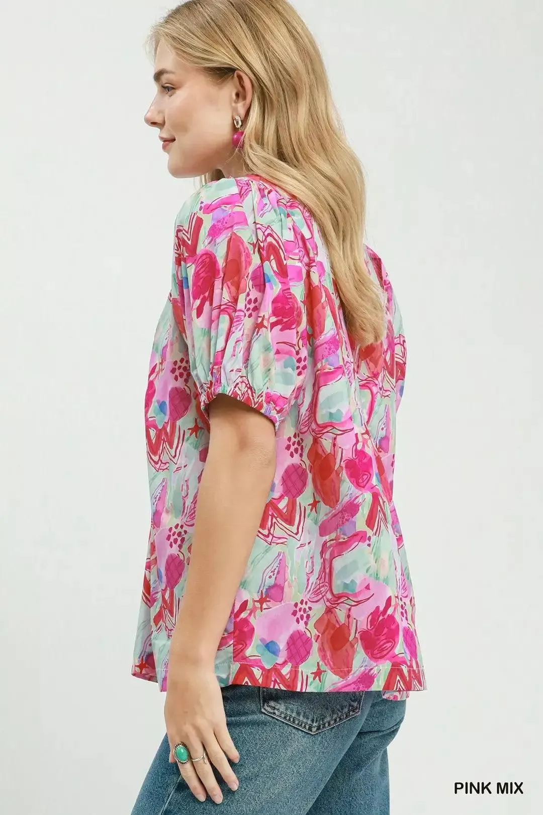 Garden Party Cotton Blouse in Blush — view 2
