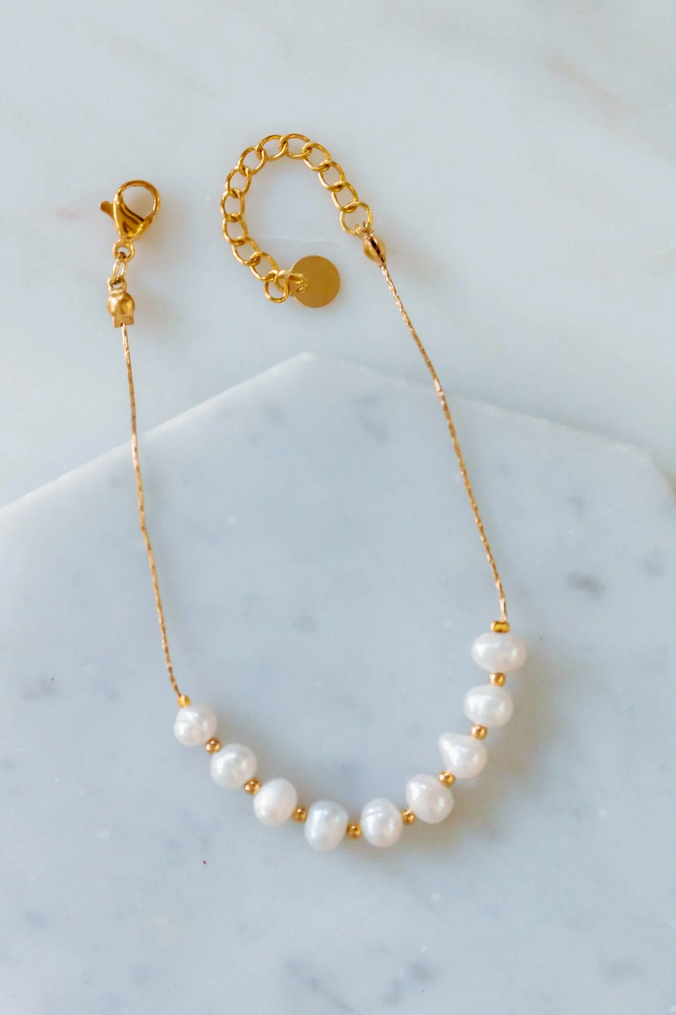 18K Gold Pretty in Pearls Classic Bracelet — view 6