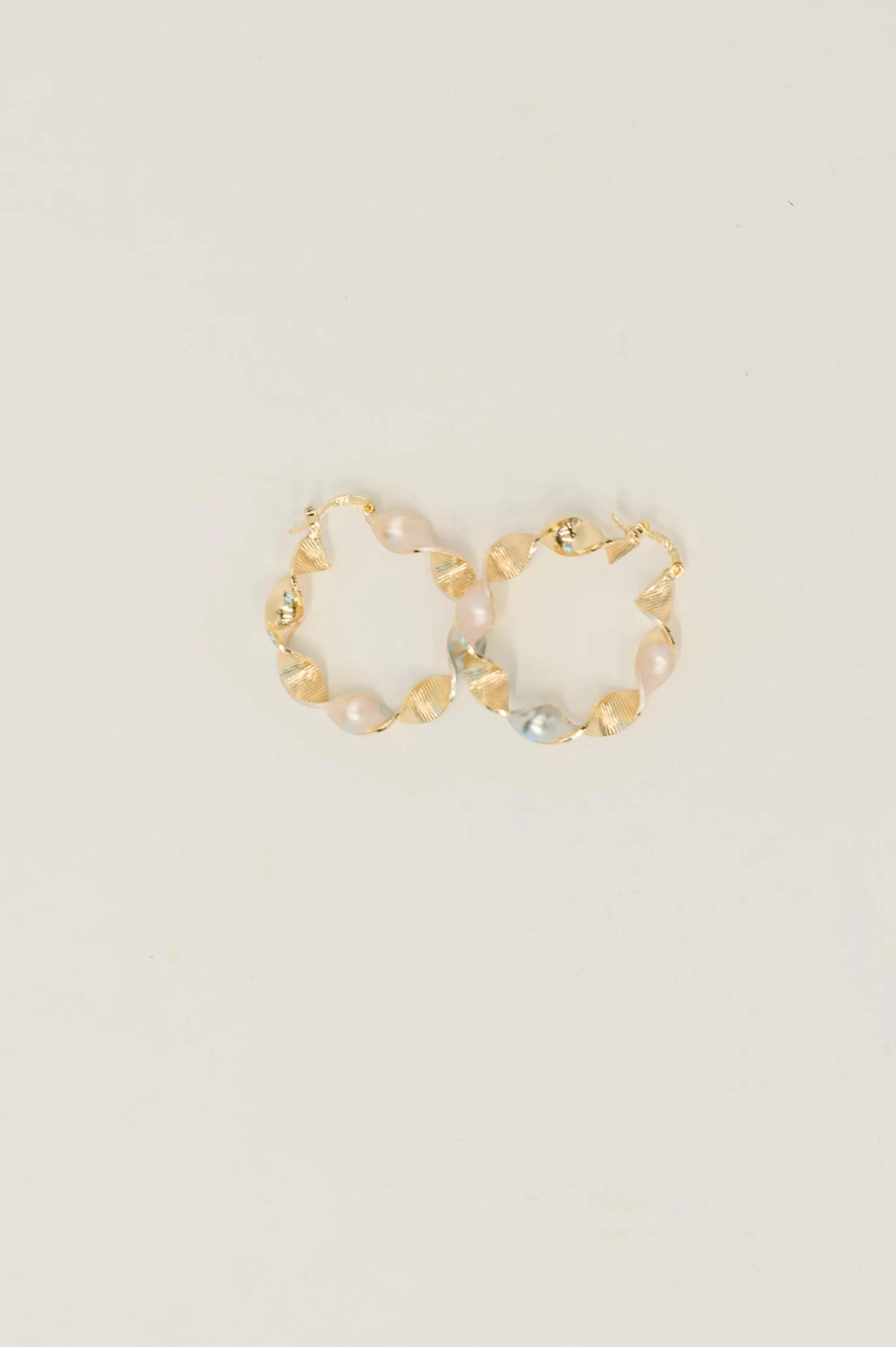 Twisted Sisters Plated Alloy Hoop Earrings — view 2