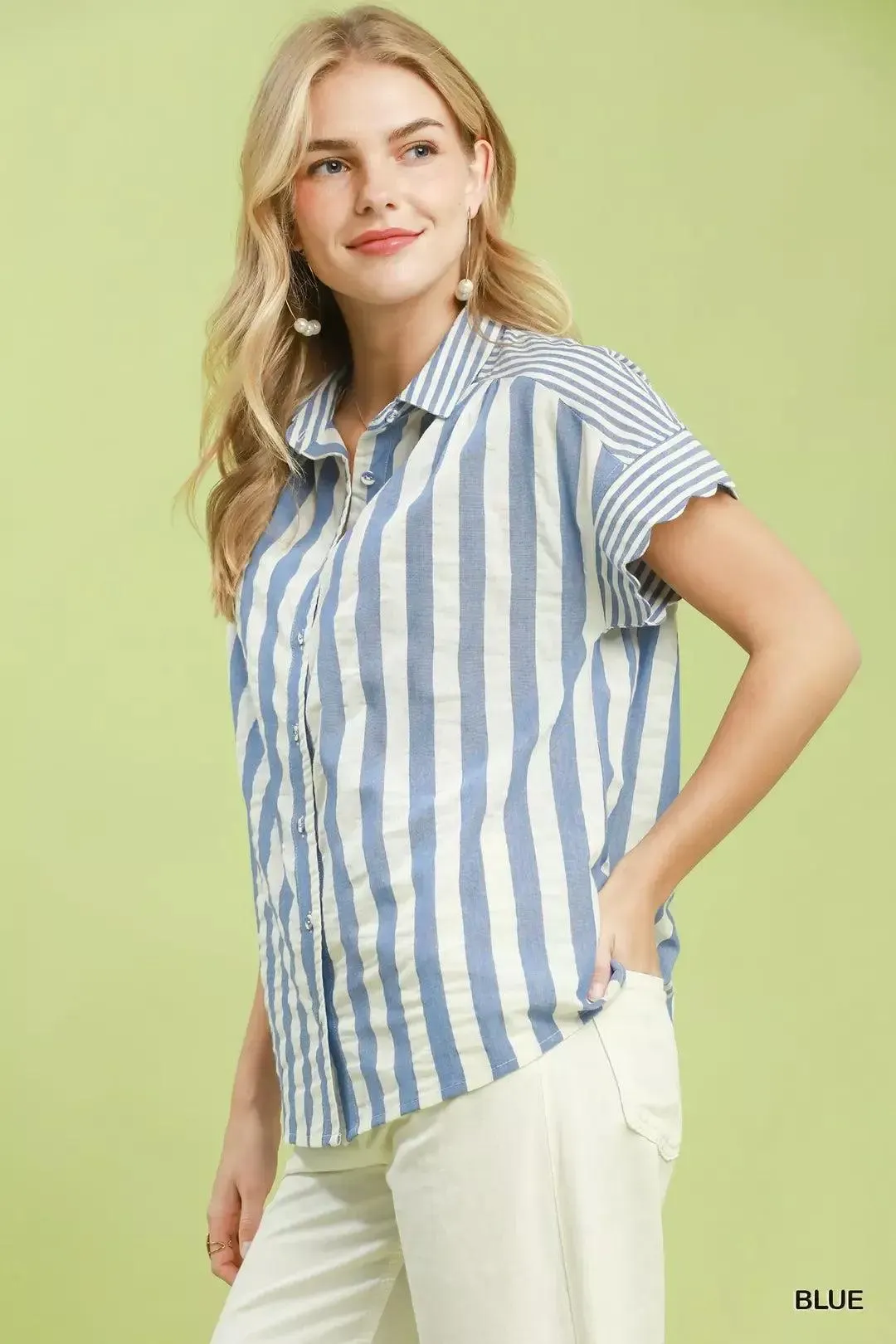 Harbor Stripes Classy Cotton Top — view 2