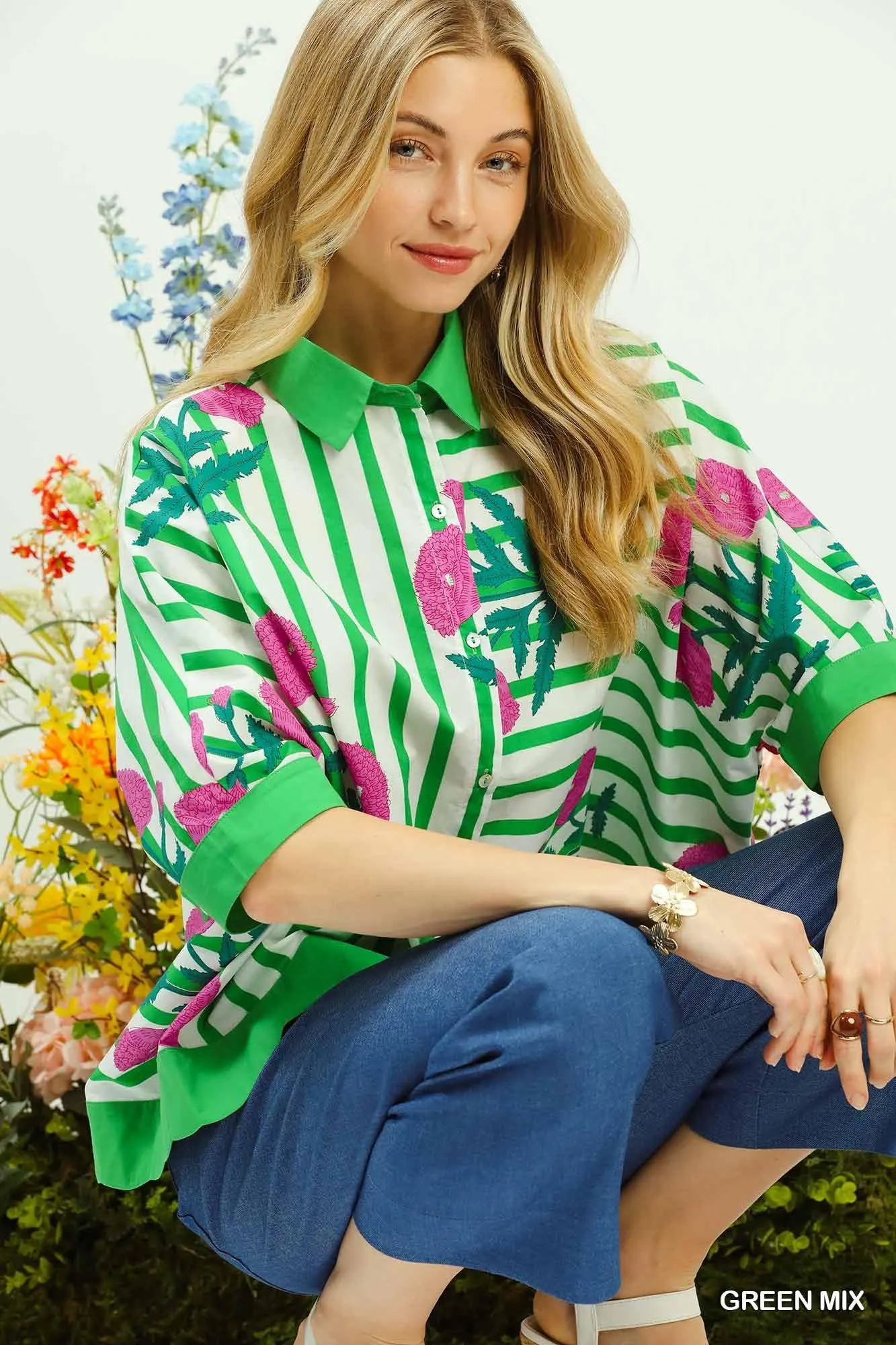 Heaven Sent Floral Layering Cotton Top — view 2