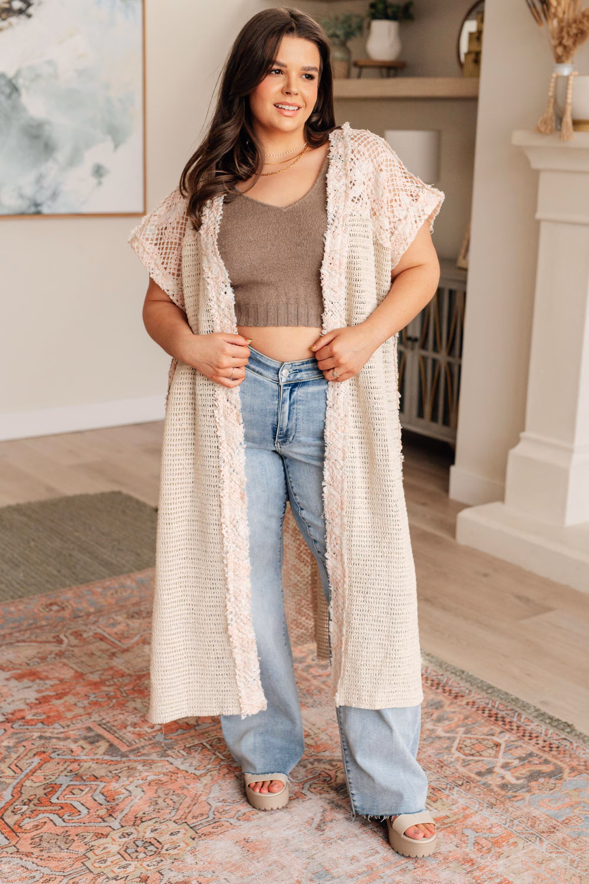 Wool Sweater Cropped Tank Top — view 4
