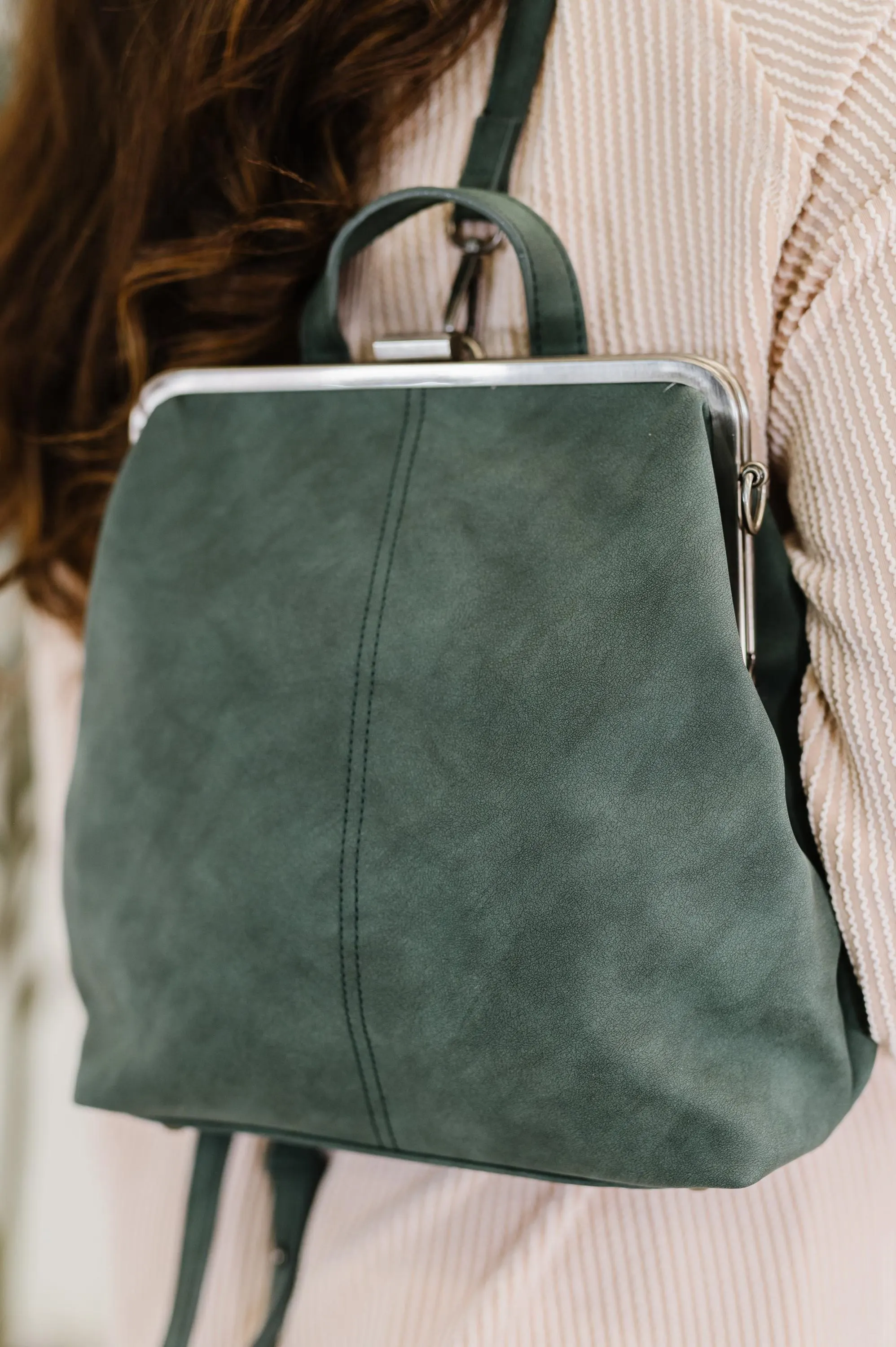 Bridget Backpack in Peacock Green — view 3