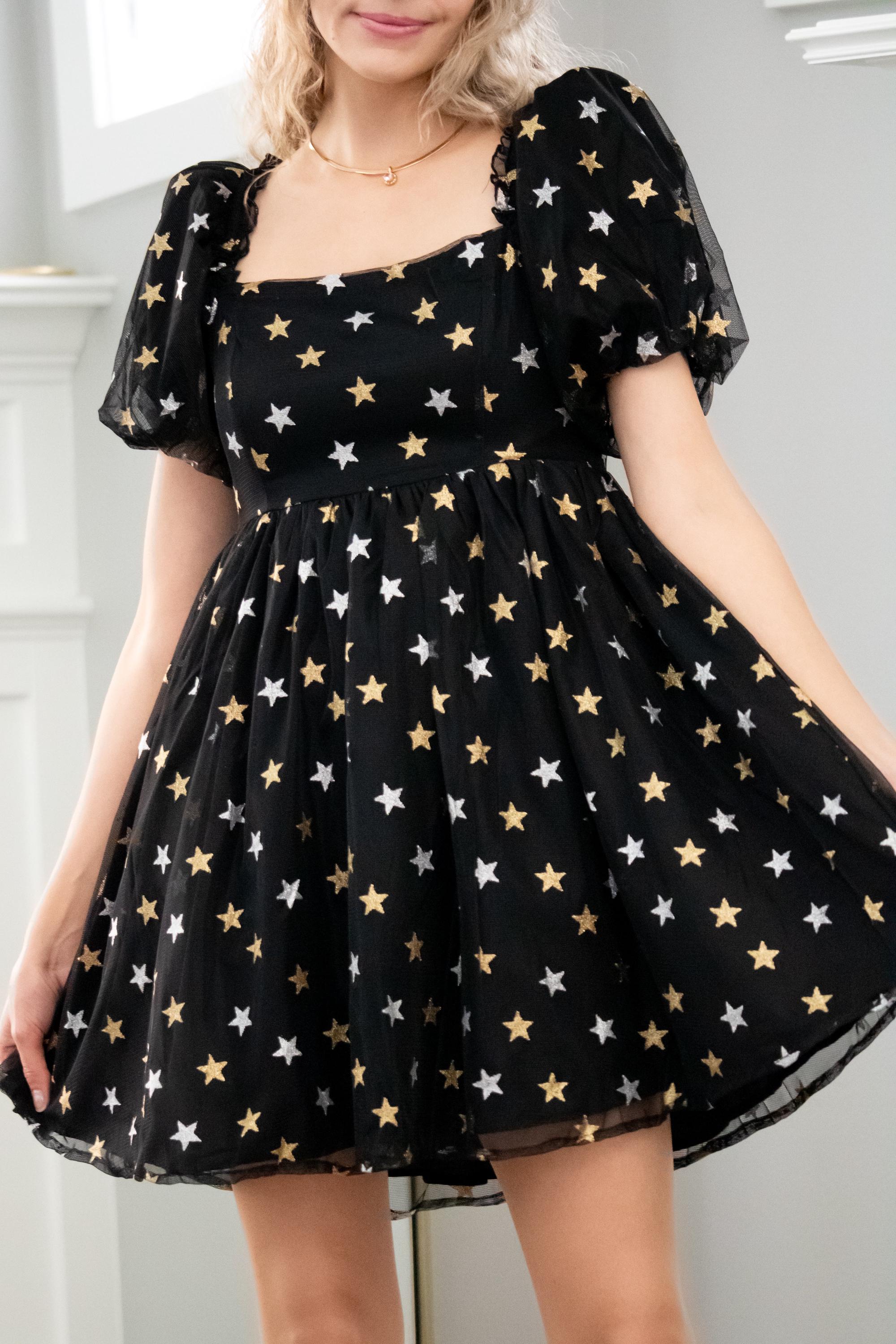 Tops collection — Celestial Dress in Swifty Midnight Stars