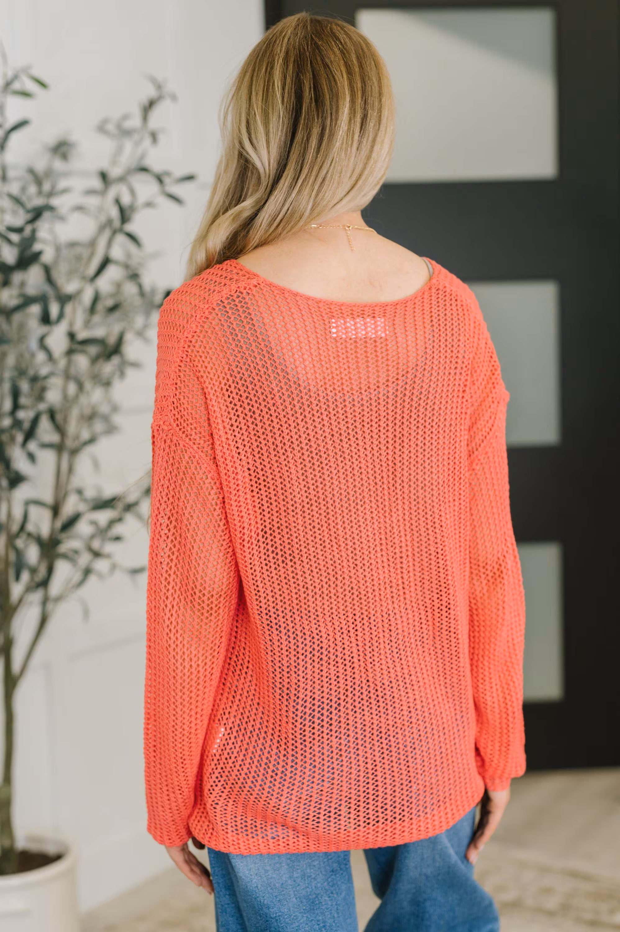 Pumpkin Spice Loose Knit Sweater — view 5