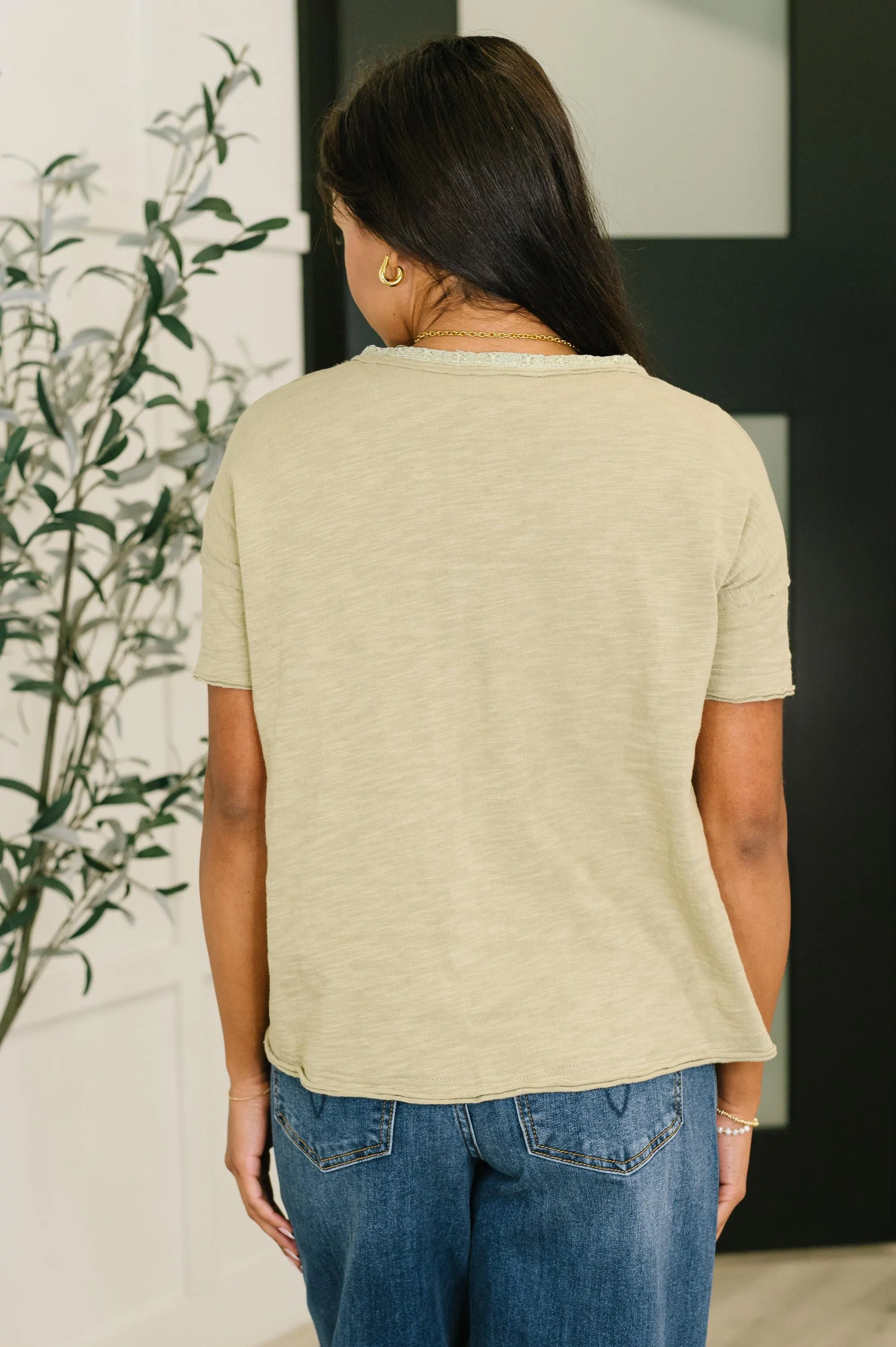 Pushing Through Button Down Top — view 5