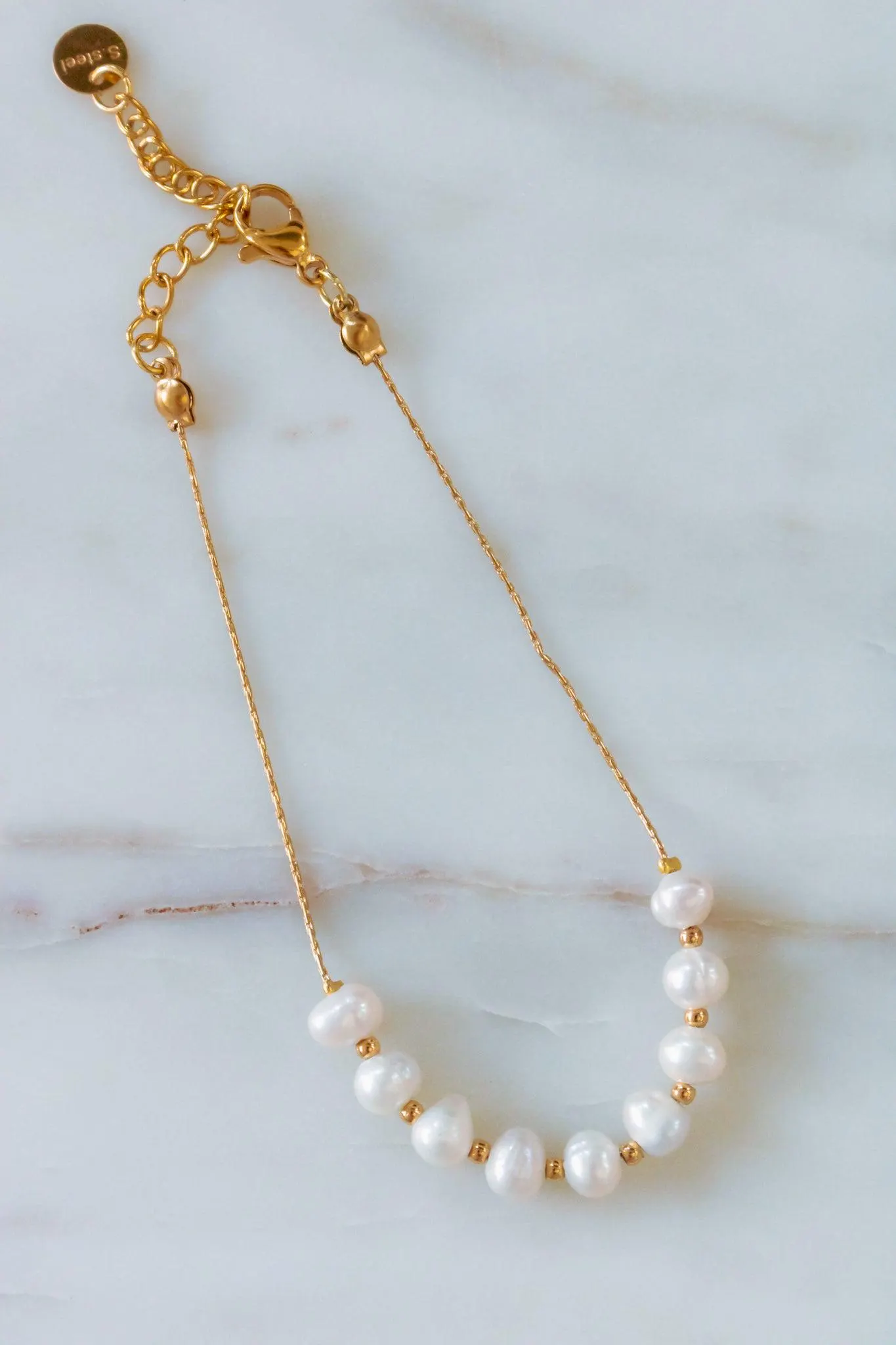 18K Gold Pretty in Pearls Classic Bracelet — view 9