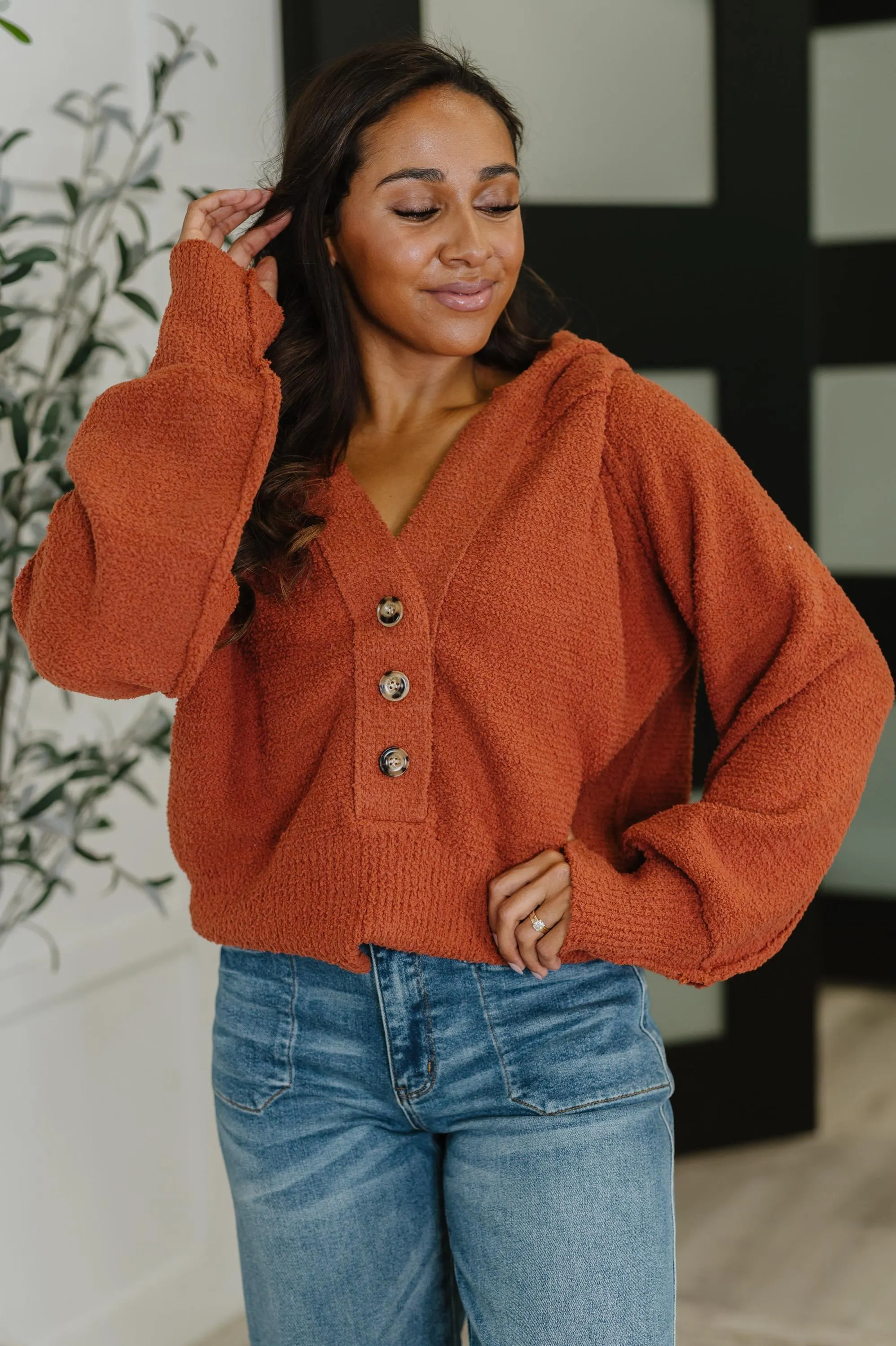 Pumpkin Spice Fall Sweater All for Me Henley Sweater Hoodie