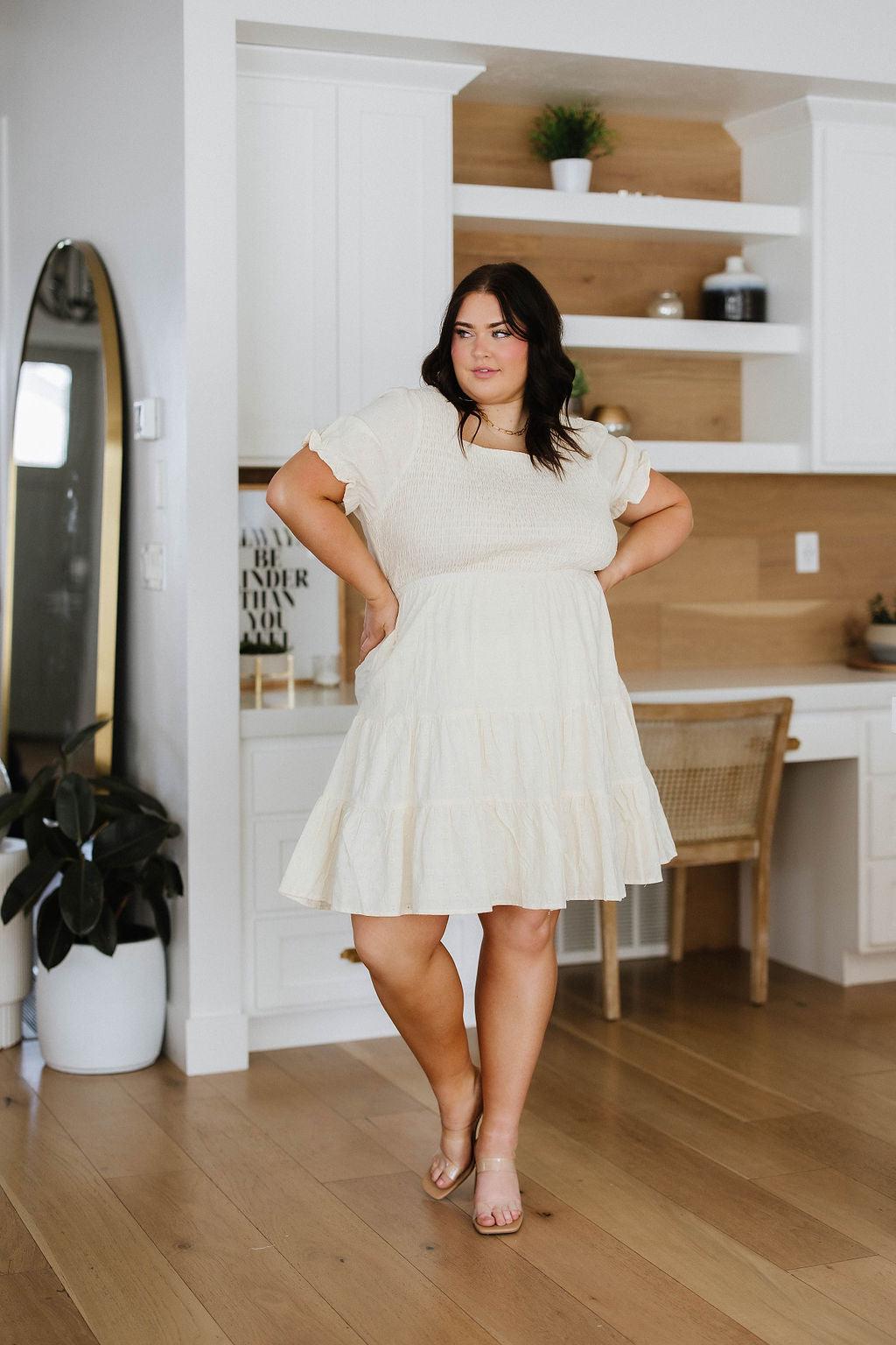 Cute Situation Square Neck Cotton Dress — view 15