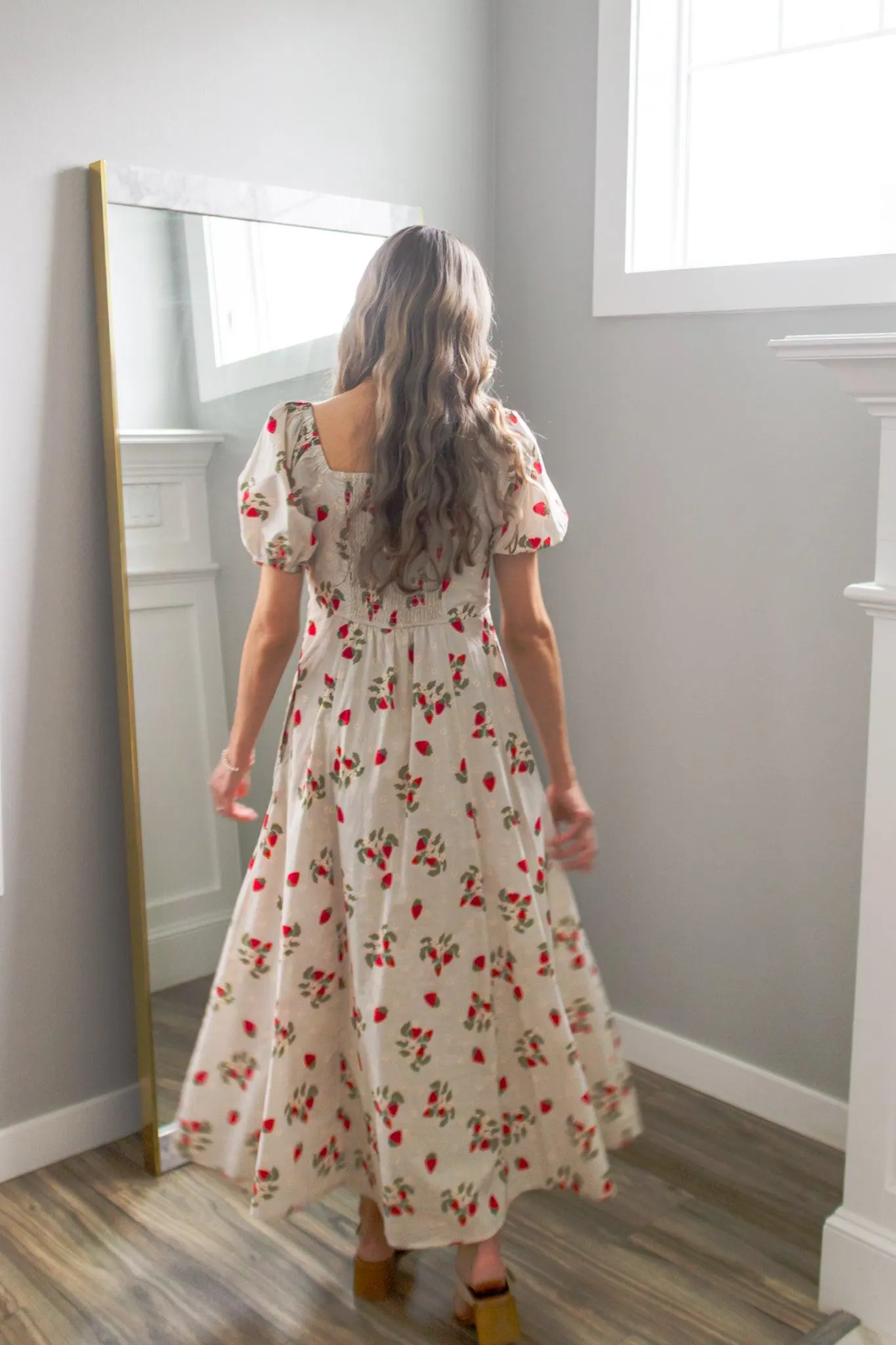 Strawberry Maxi Dress in 100 Cotton — view 4