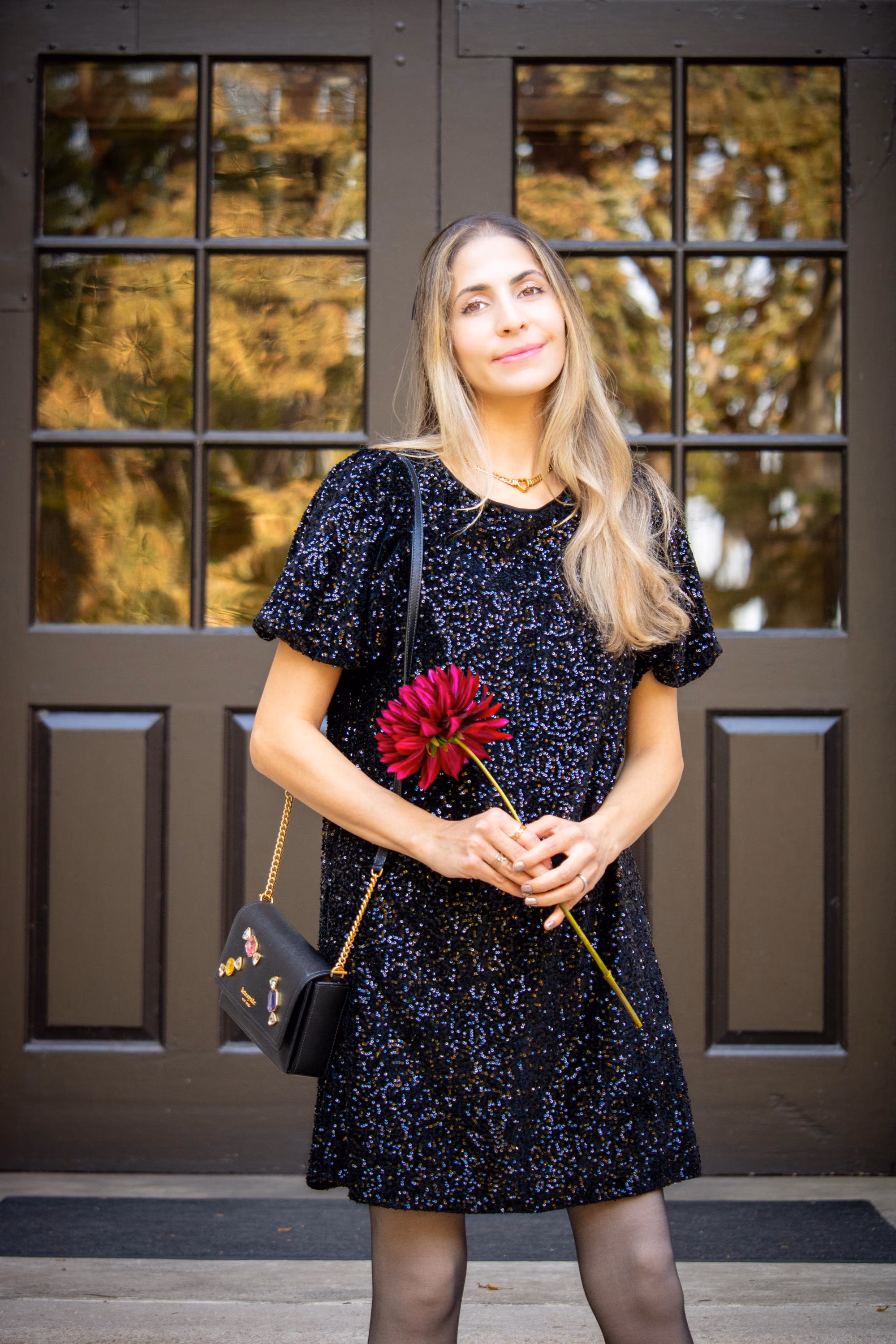 Sequin Dress in Swifty Midnight — view 9