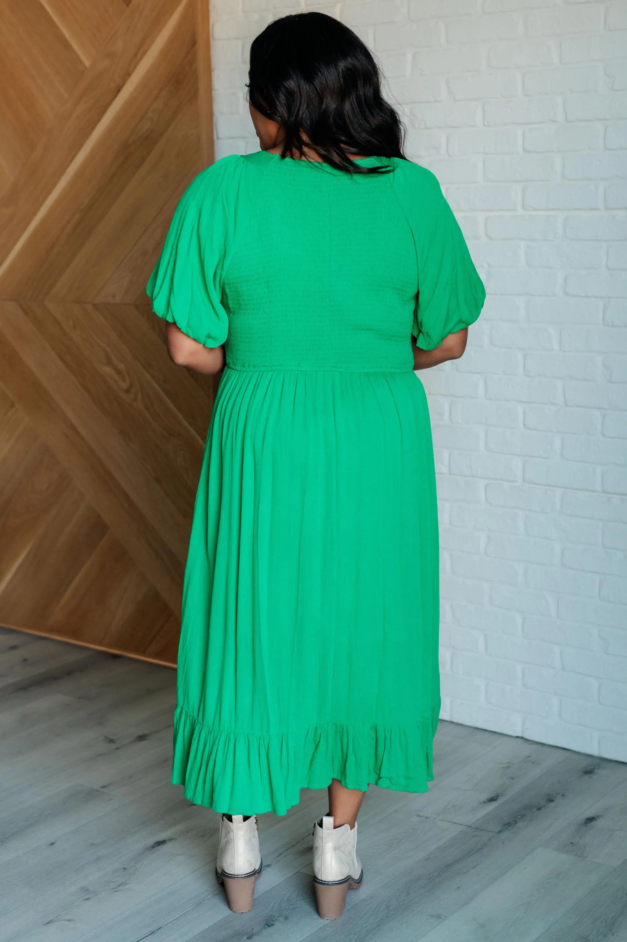 Catch a Cloud and Pin It Down Smocked Bodice Dress — view 7