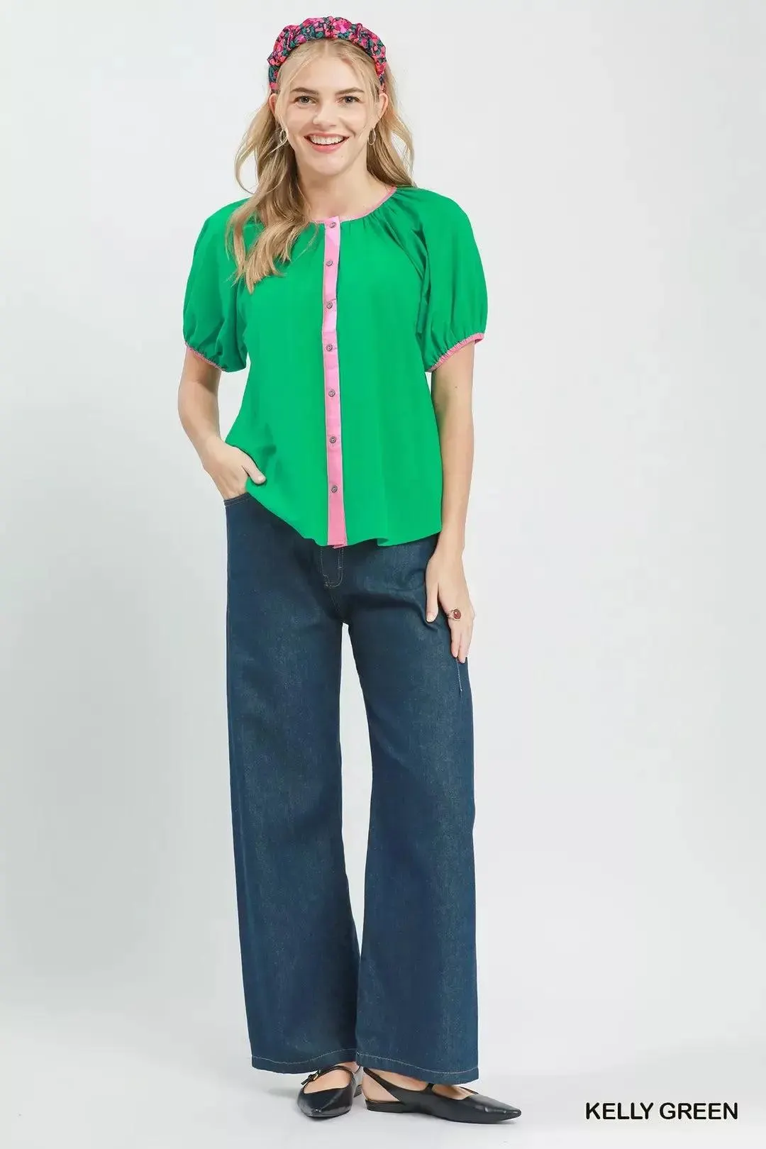 Country Club Cutie Button Front Blouse — view 5