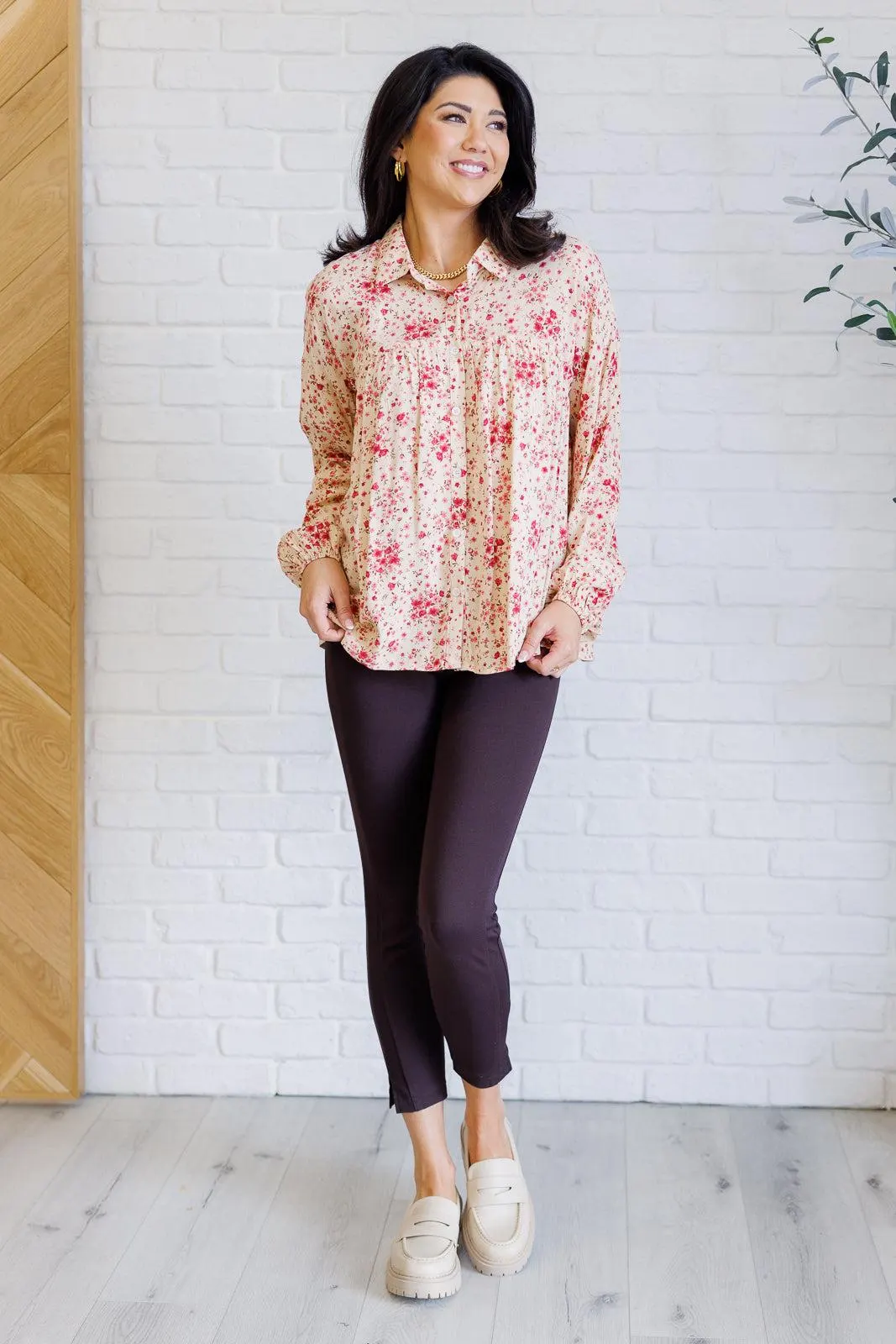 Poppy Fields Blouse Reap What You Sow Button Down Womens — view 5