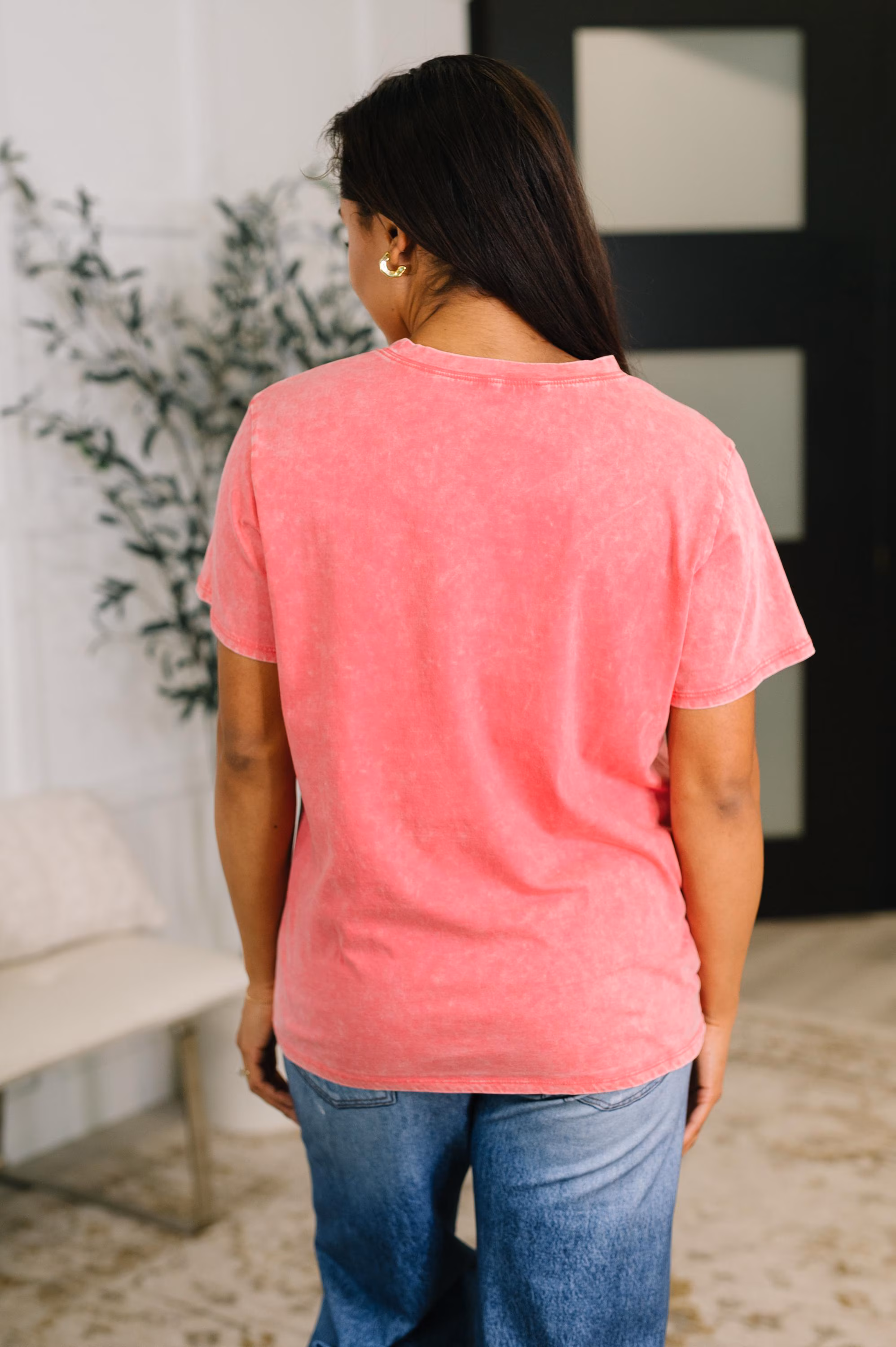 Had to Be There Mineral Wash Tee in Fuchsia — view 5