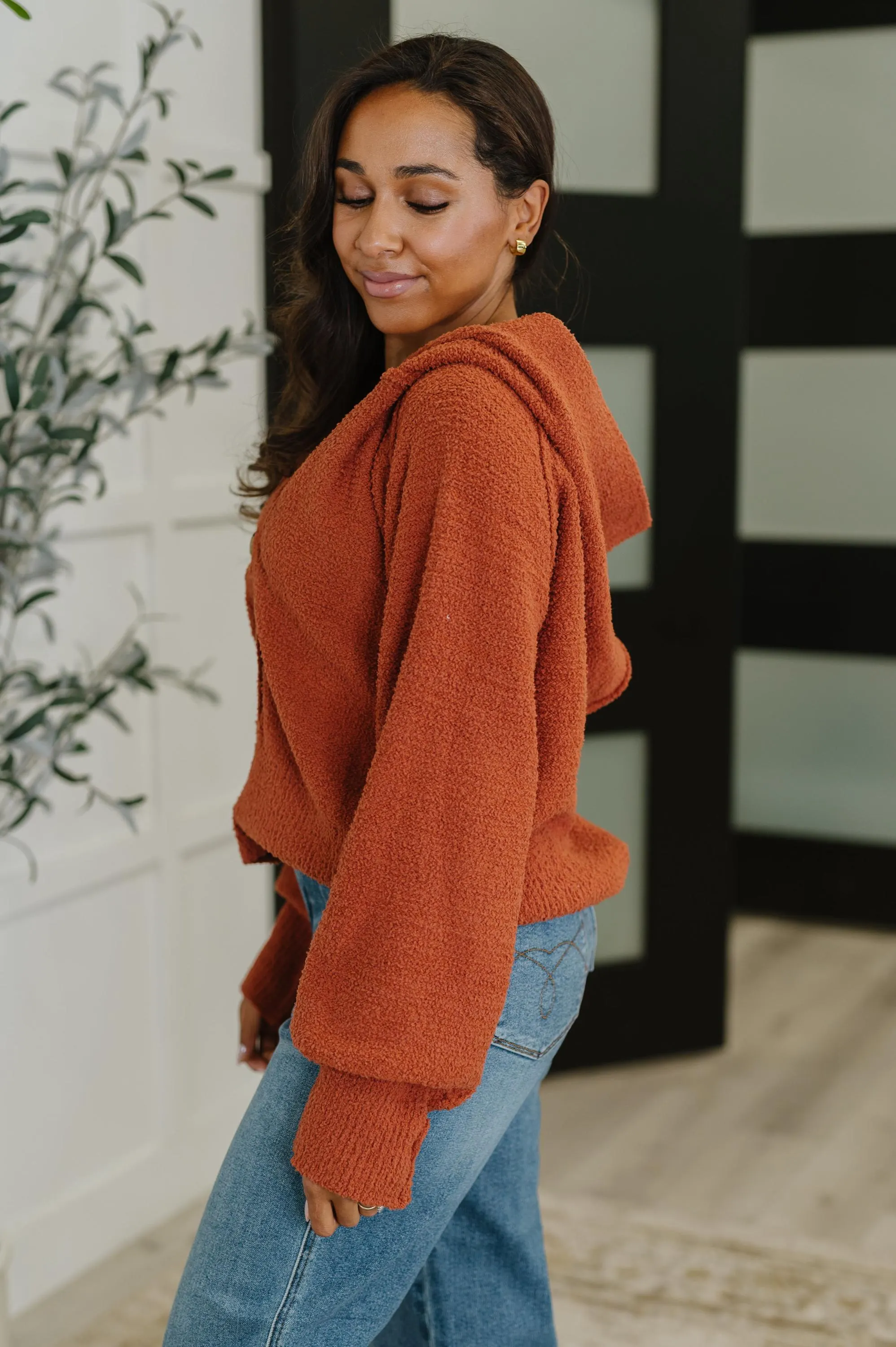 Pumpkin Spice Fall Sweater All for Me Henley Sweater Hoodie — view 3