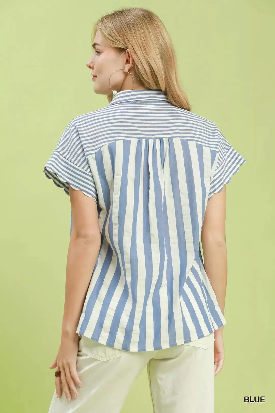 Harbor Stripes Classy Cotton Top — view 3
