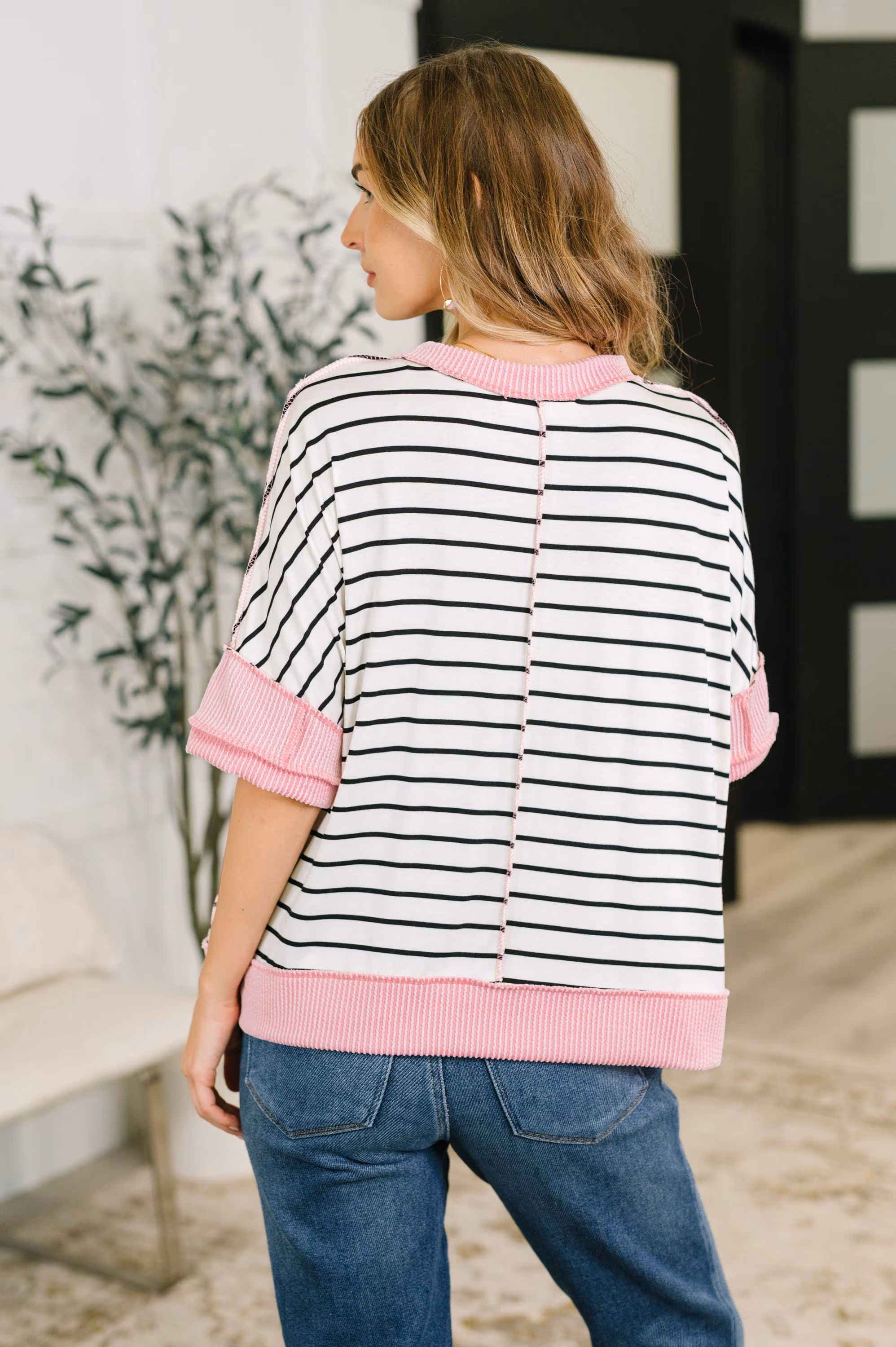 Human Nature Contrast Detailed Top — view 5