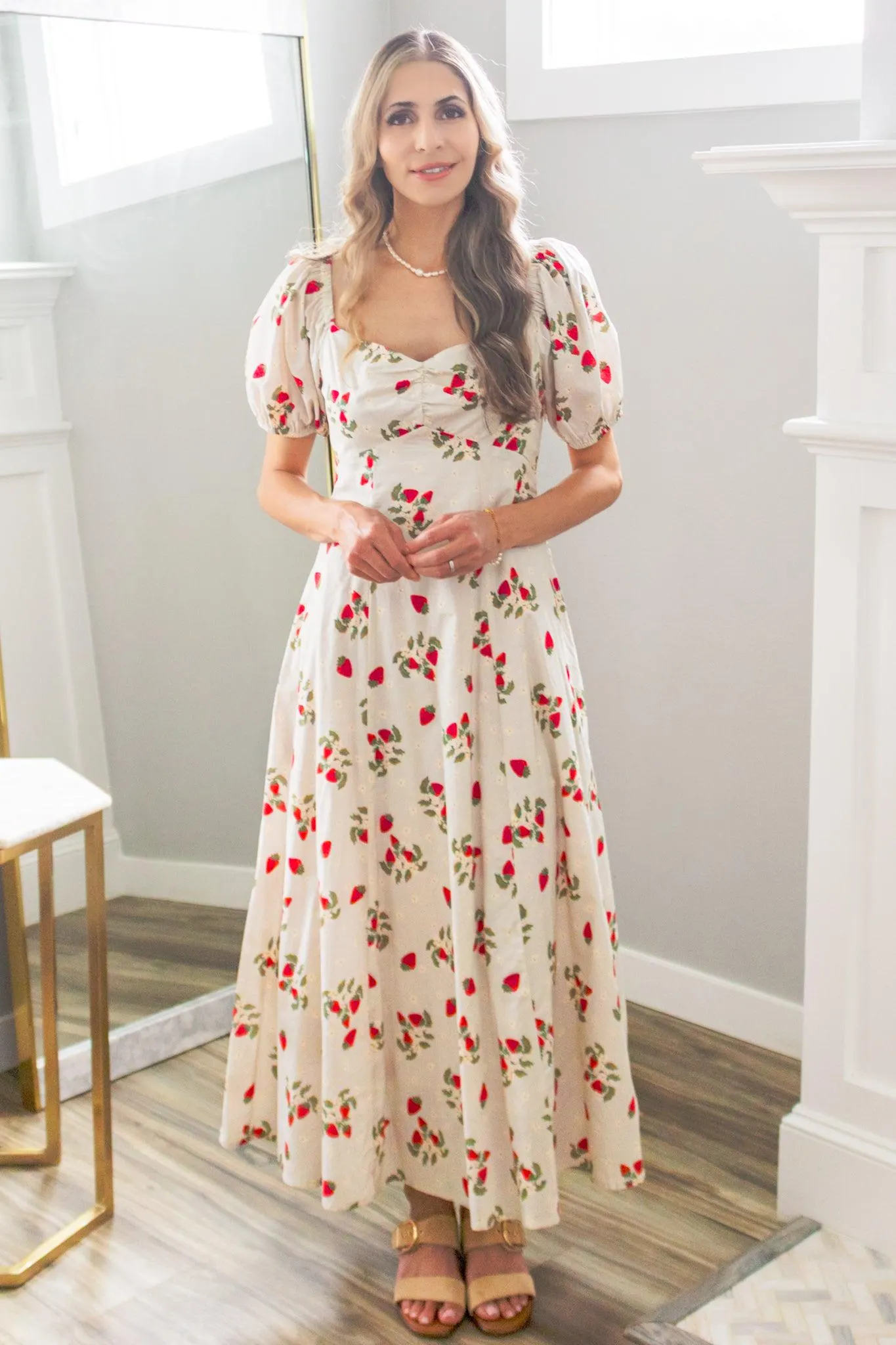 Dresses collection — Strawberry Maxi Dress in 100 Cotton