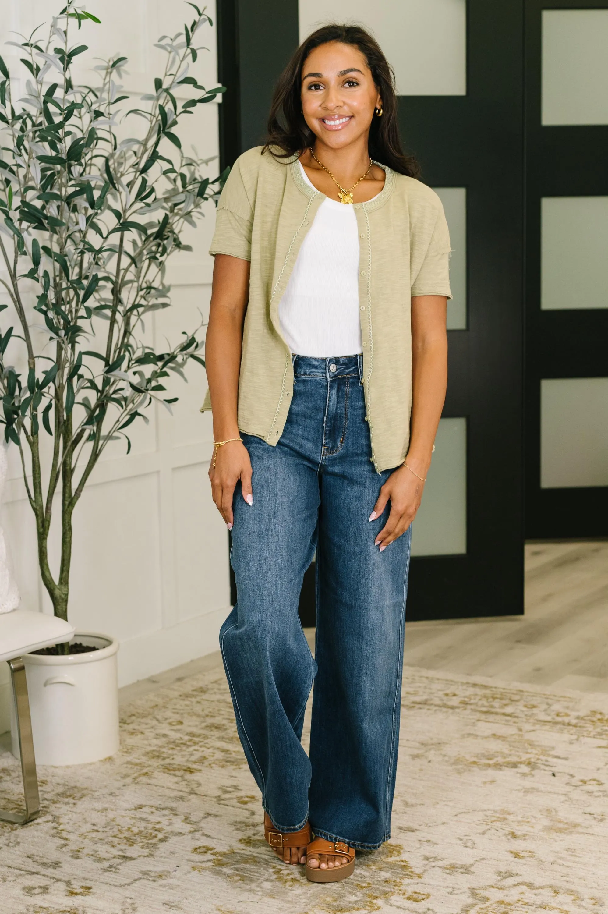 Pushing Through Button Down Top — view 3