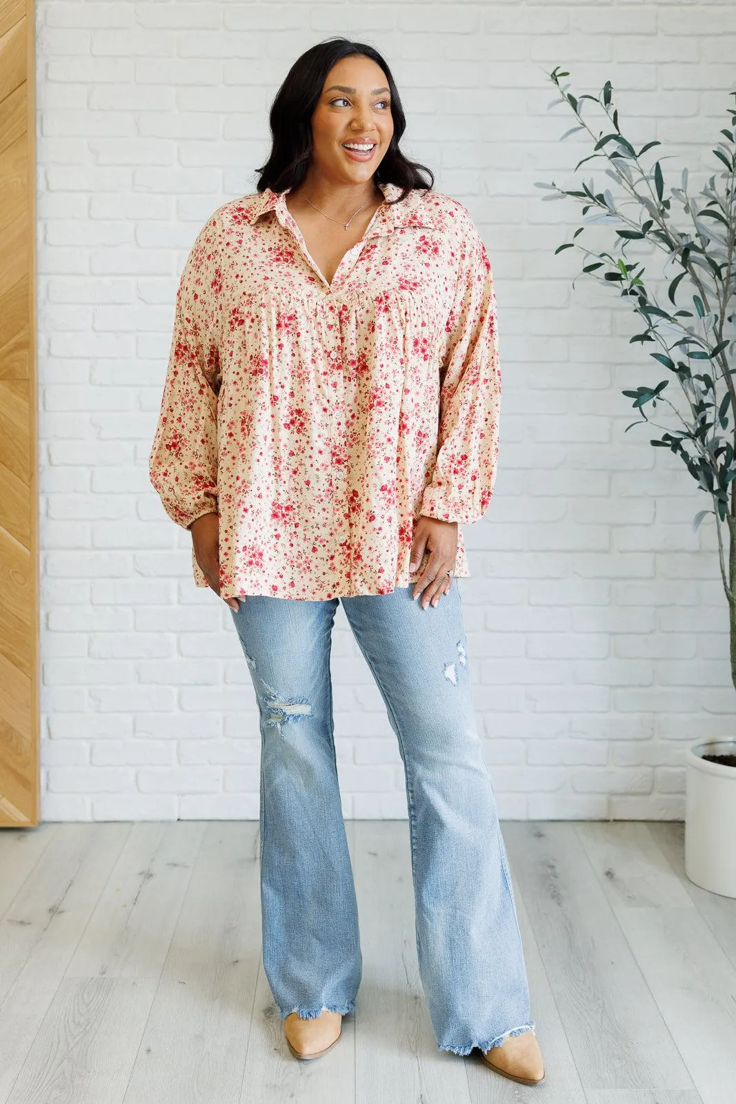 Poppy Fields Blouse Reap What You Sow Button Down Womens — view 4