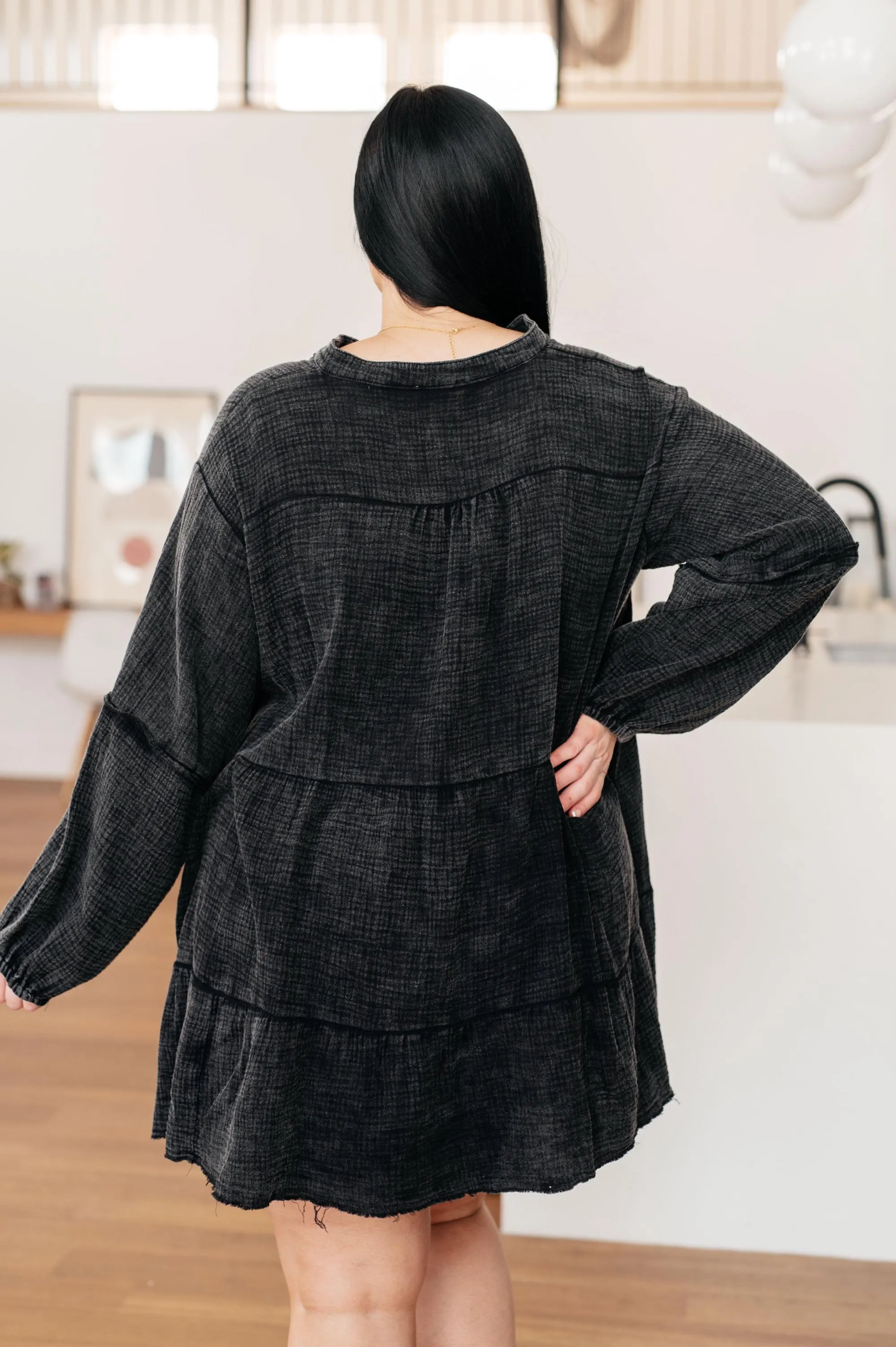 Autumn Darling Mineral Wash Cotton Dress — view 14