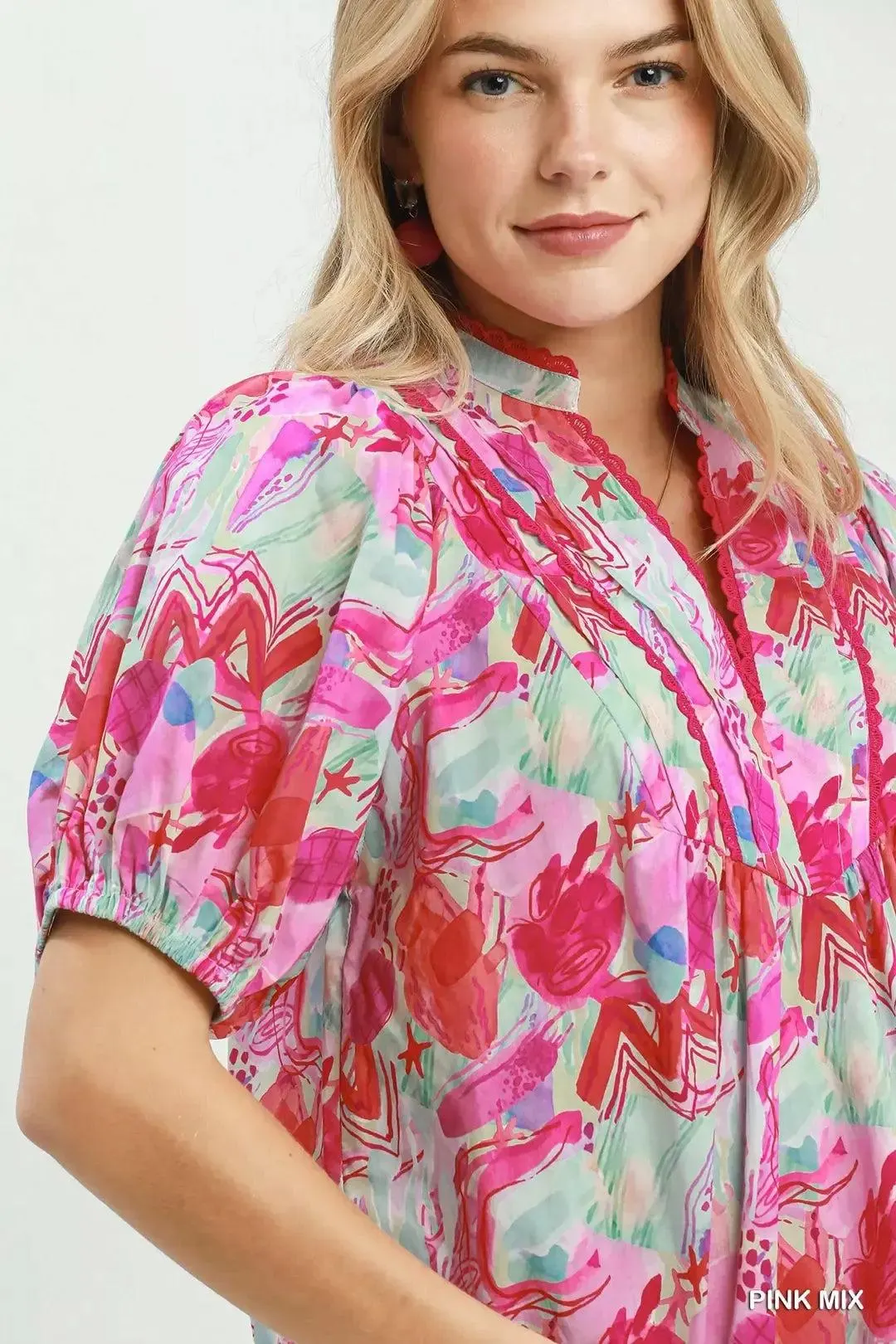 Garden Party Cotton Blouse in Blush — view 4