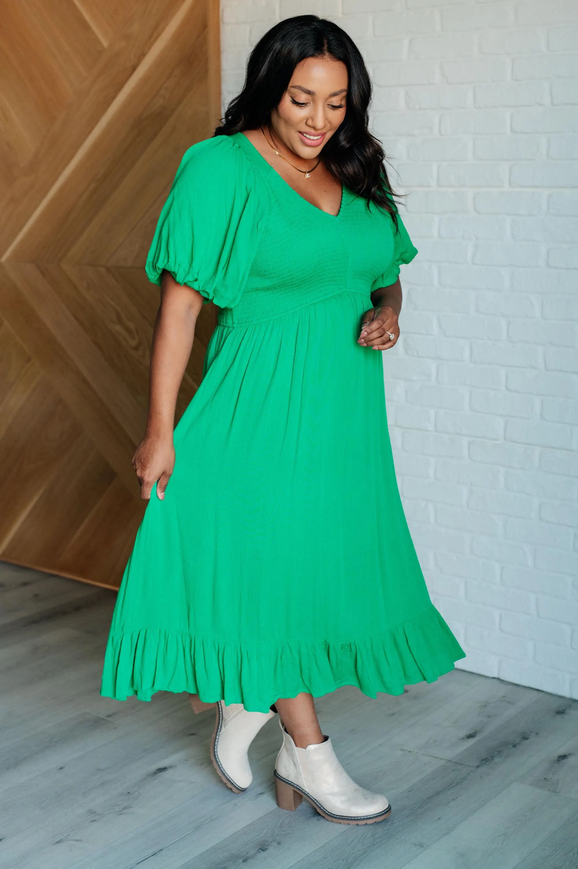 Catch a Cloud and Pin It Down Smocked Bodice Dress — view 5